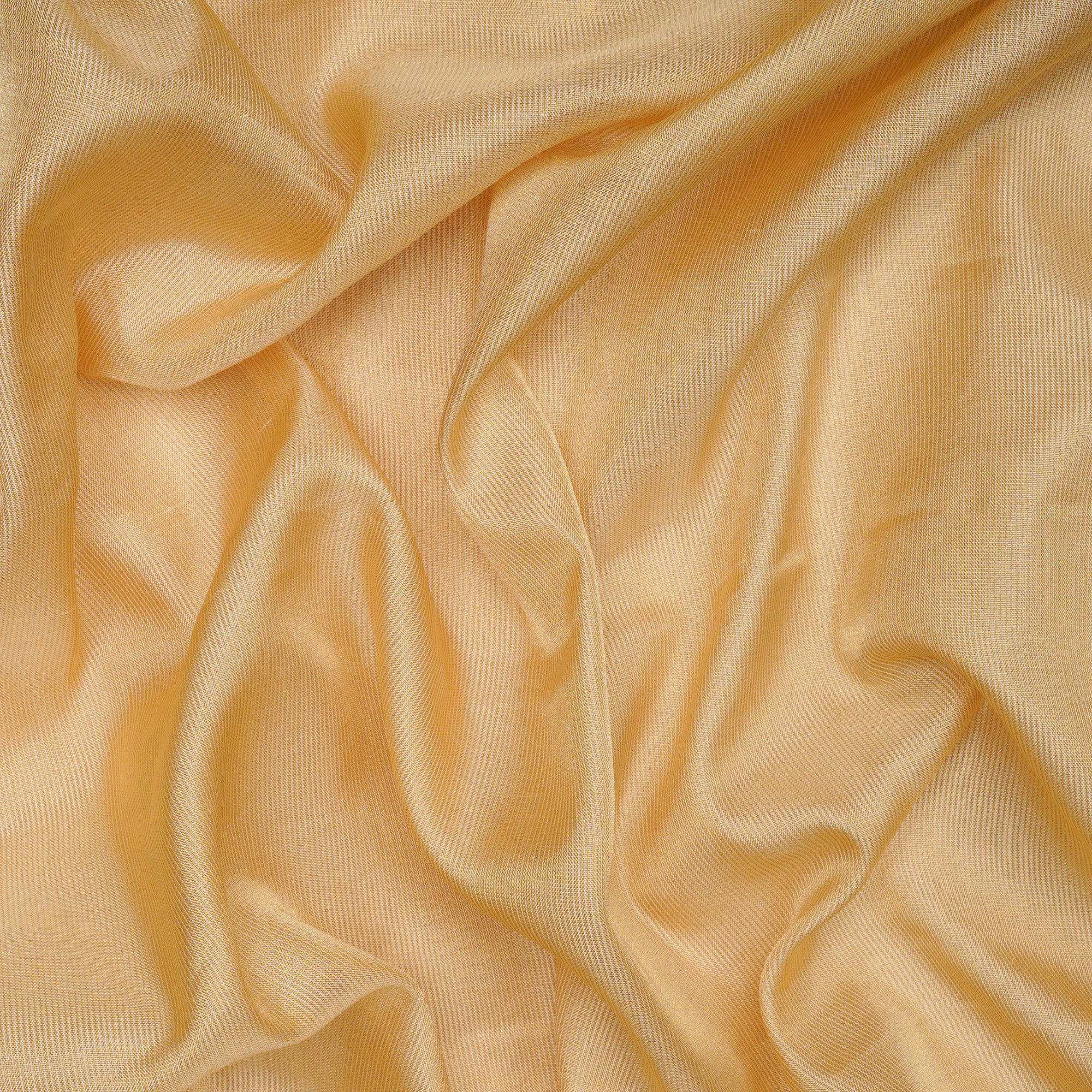 Beige Yarn Dyed Zari Pin Striped Pattern Fancy Pure Silk Fabric
