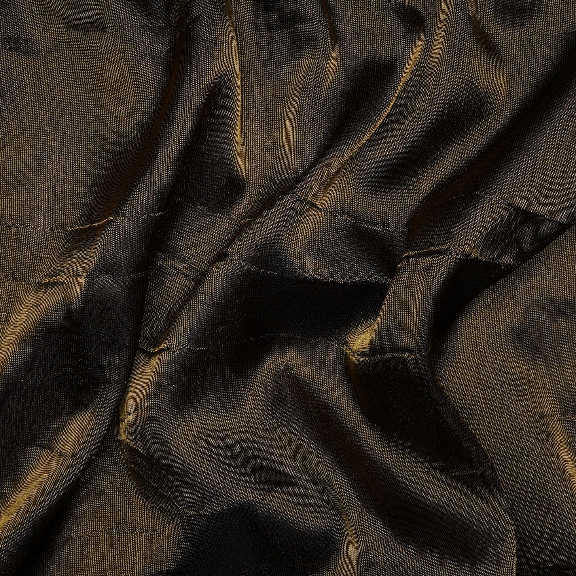 Black Yarn Dyed Zari Pin Striped Pattern Fancy Pure Silk Fabric