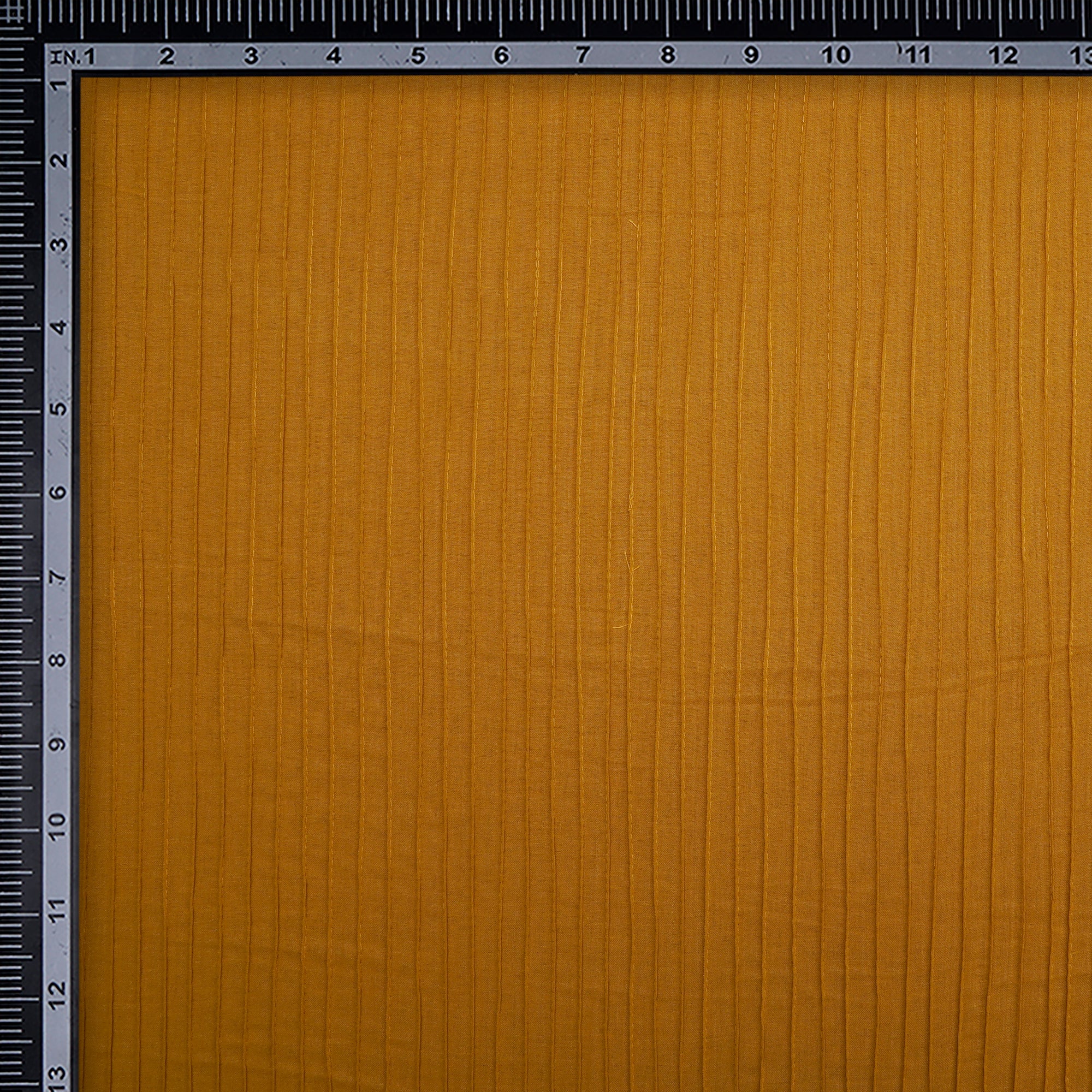 Amber Gold Pintuck Pattern High Twist Cotton Voile Fabric