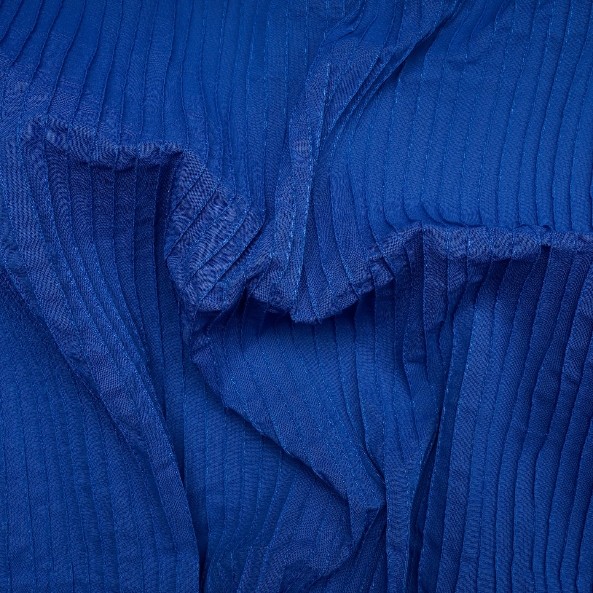 Nebulas Blue Pintuck Pattern High Twist Cotton Voile Fabric