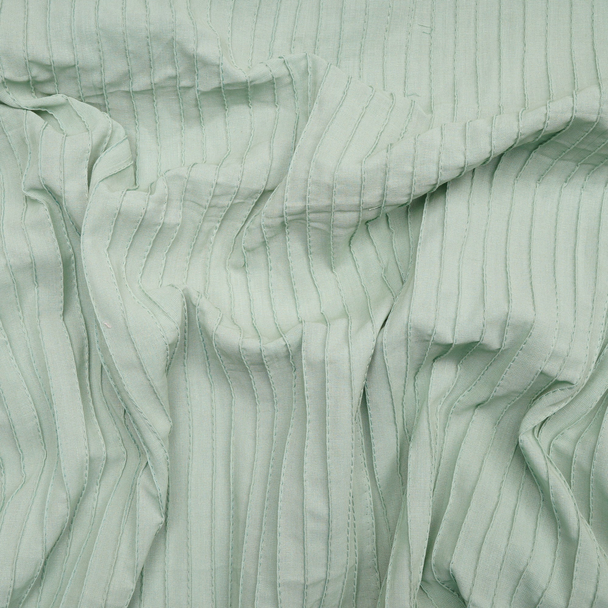 Aqua Island Pintuck Pattern High Twist Cotton Voile Fabric