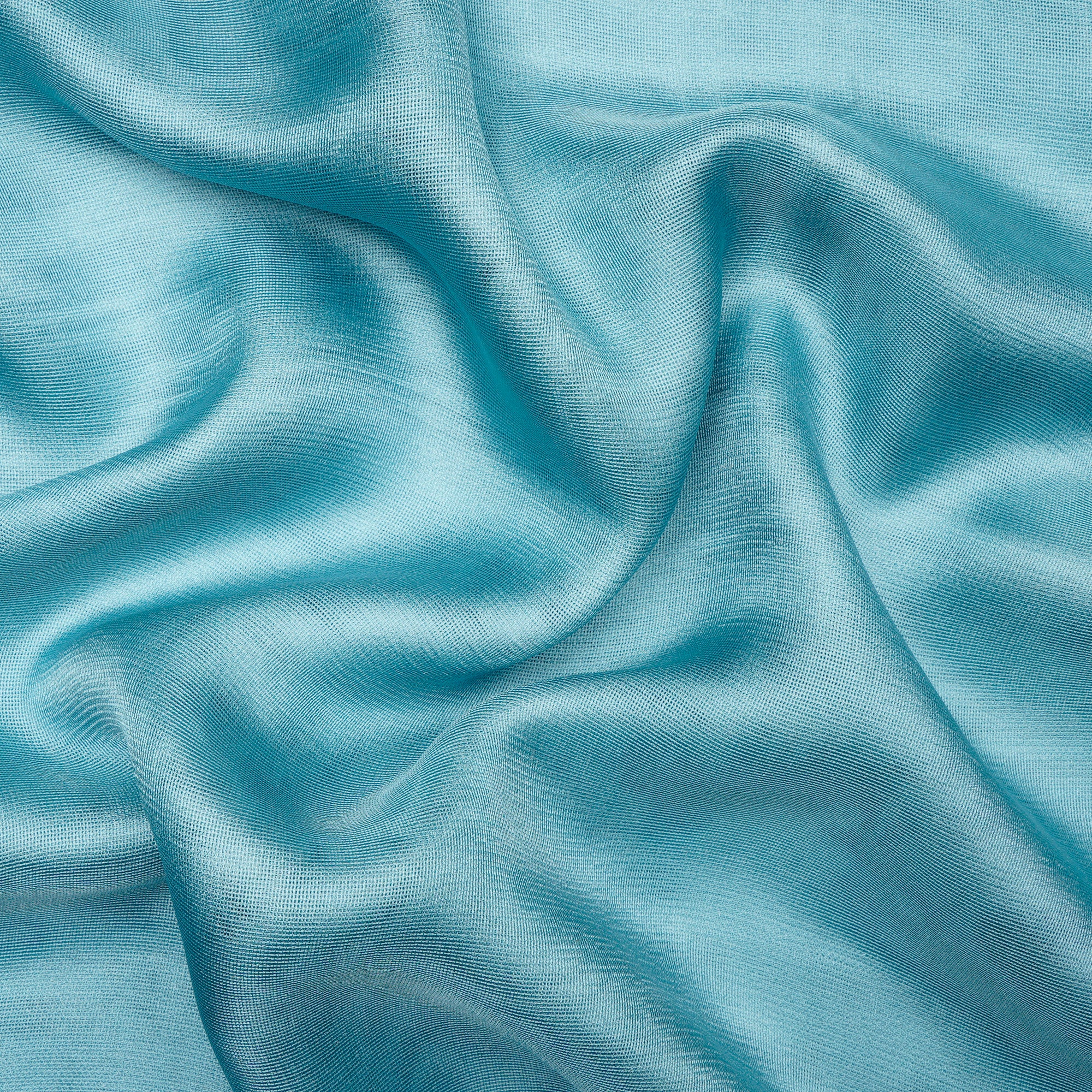 Light Blue Color Georgette Silk Mesh Fabric