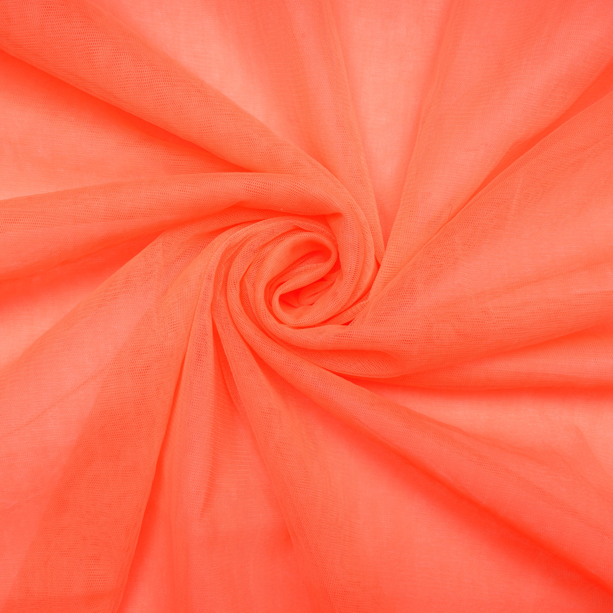 Neon Orange Color Nylon Butterfly Net Fabric
