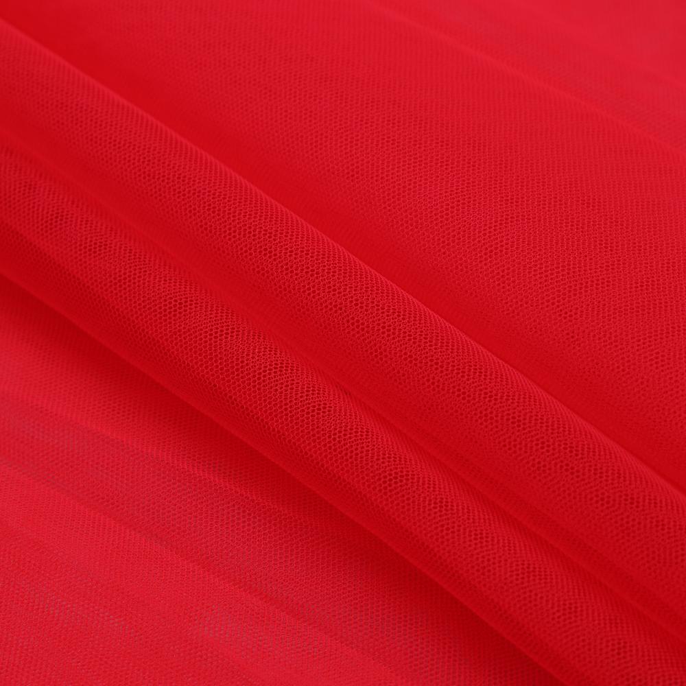 Bright Red Color Nylon Butterfly Net Fabric