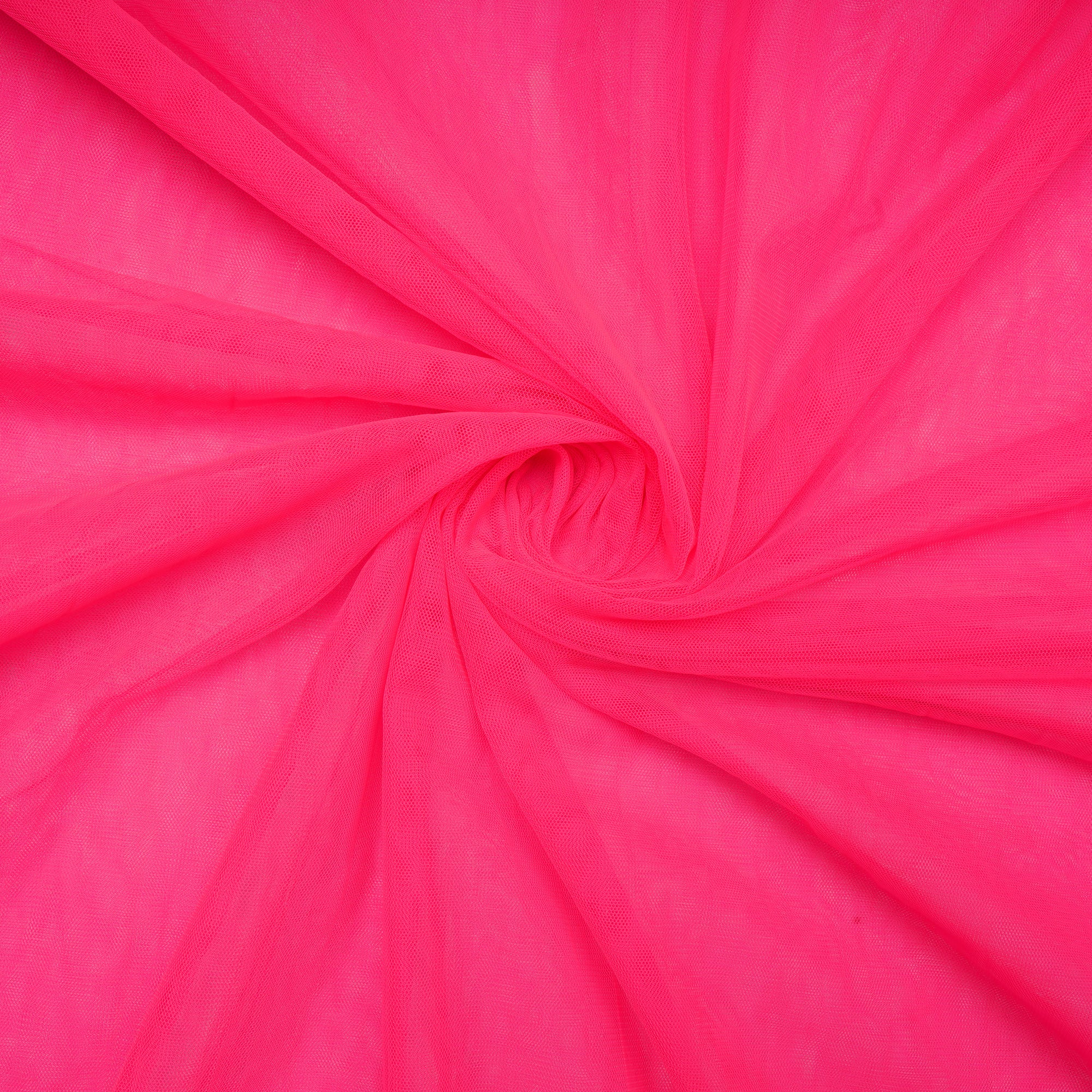 Piece Dyed Pink Butterfly Nylon Net Fabric