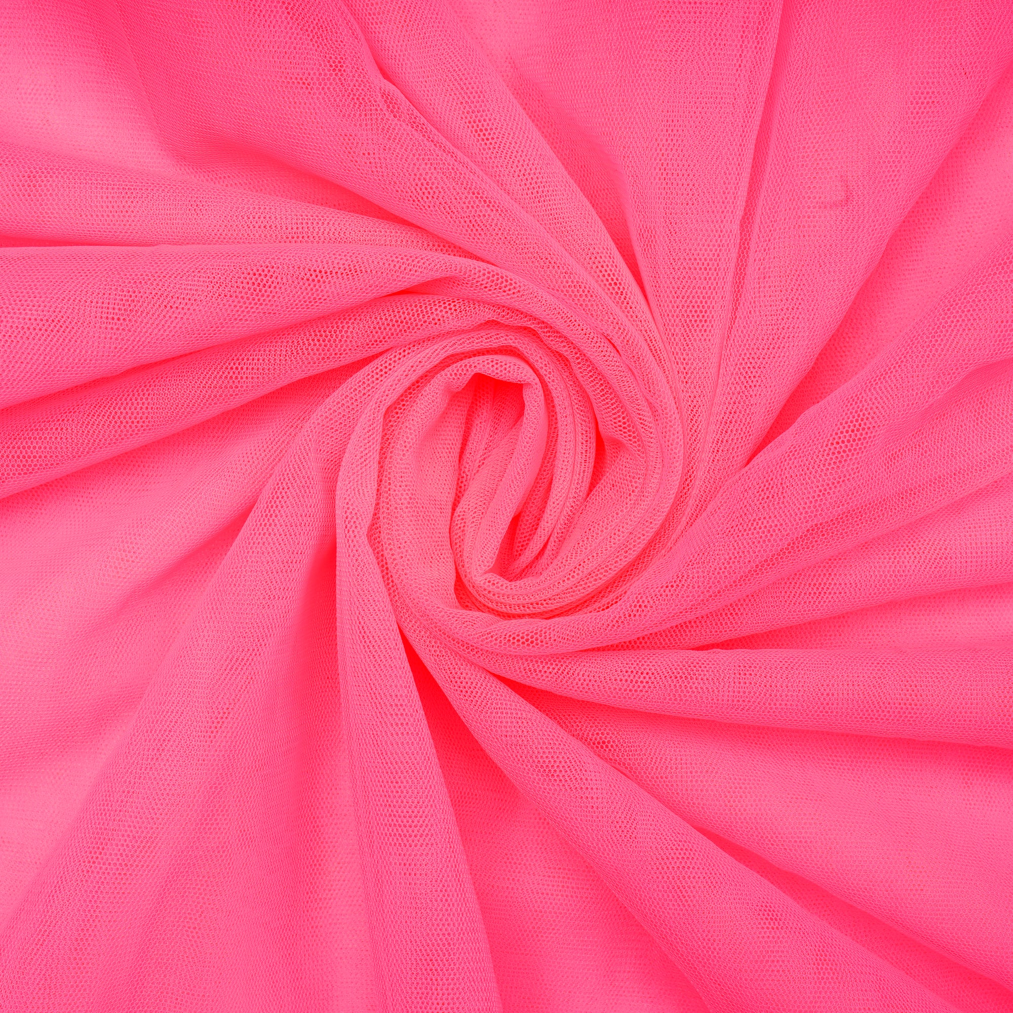 Bright Neon Pink Color Nylon Butterfly Net Fabric