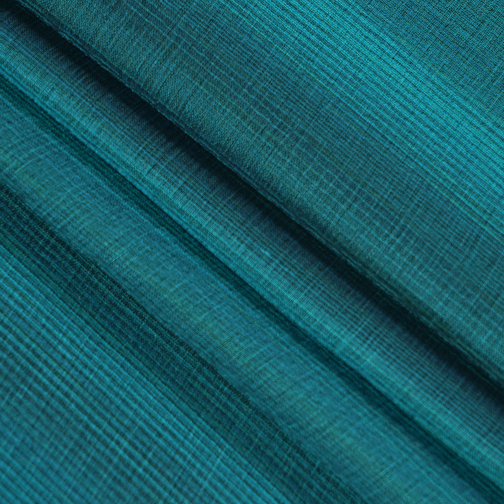 Teal Green Color Piece Dyed Chiffon Silk Fabric