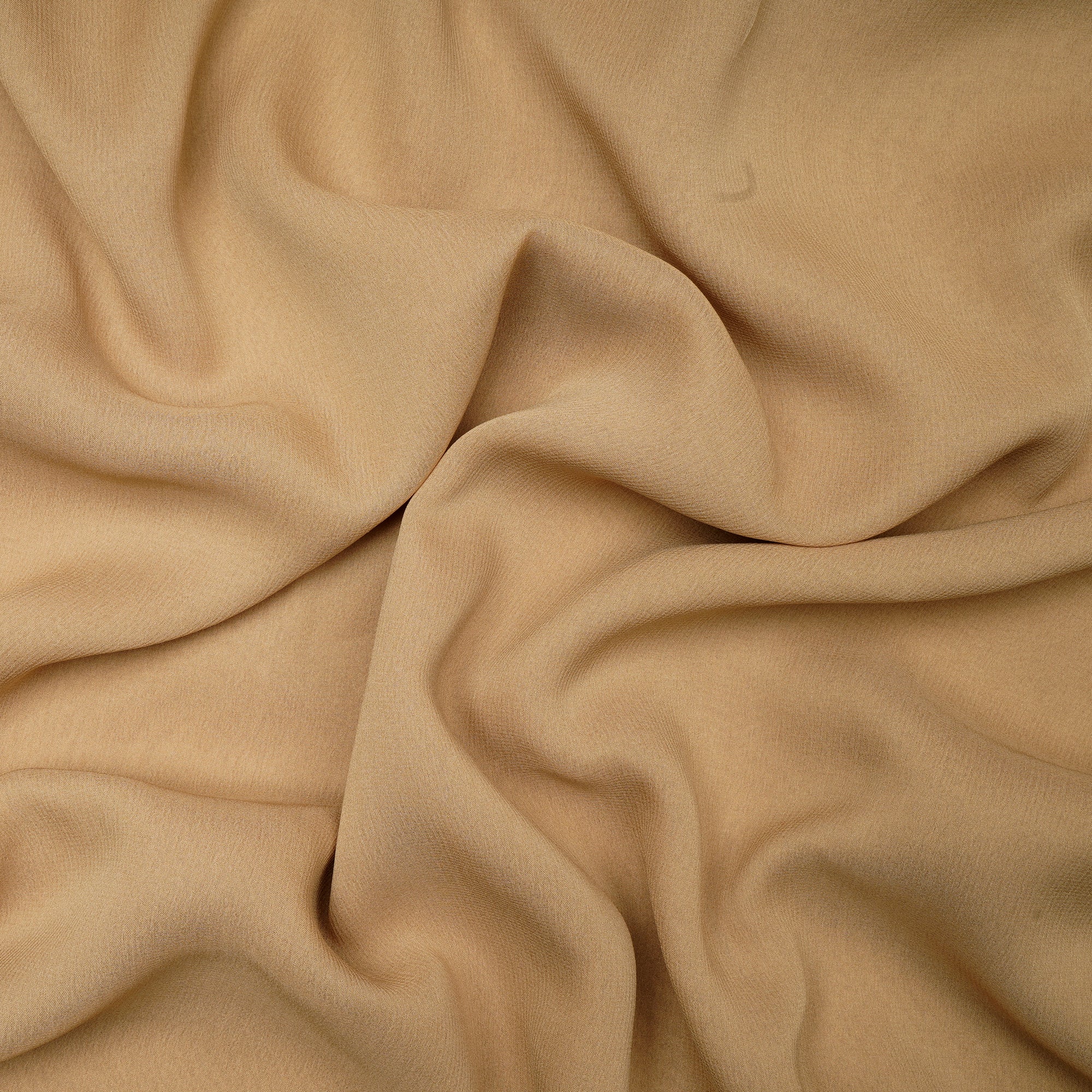 Beige Color Georgette Silk Fabric with Zari Border