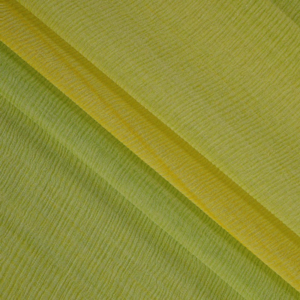 Yellow-Green Color Chiffon Silk Fabric