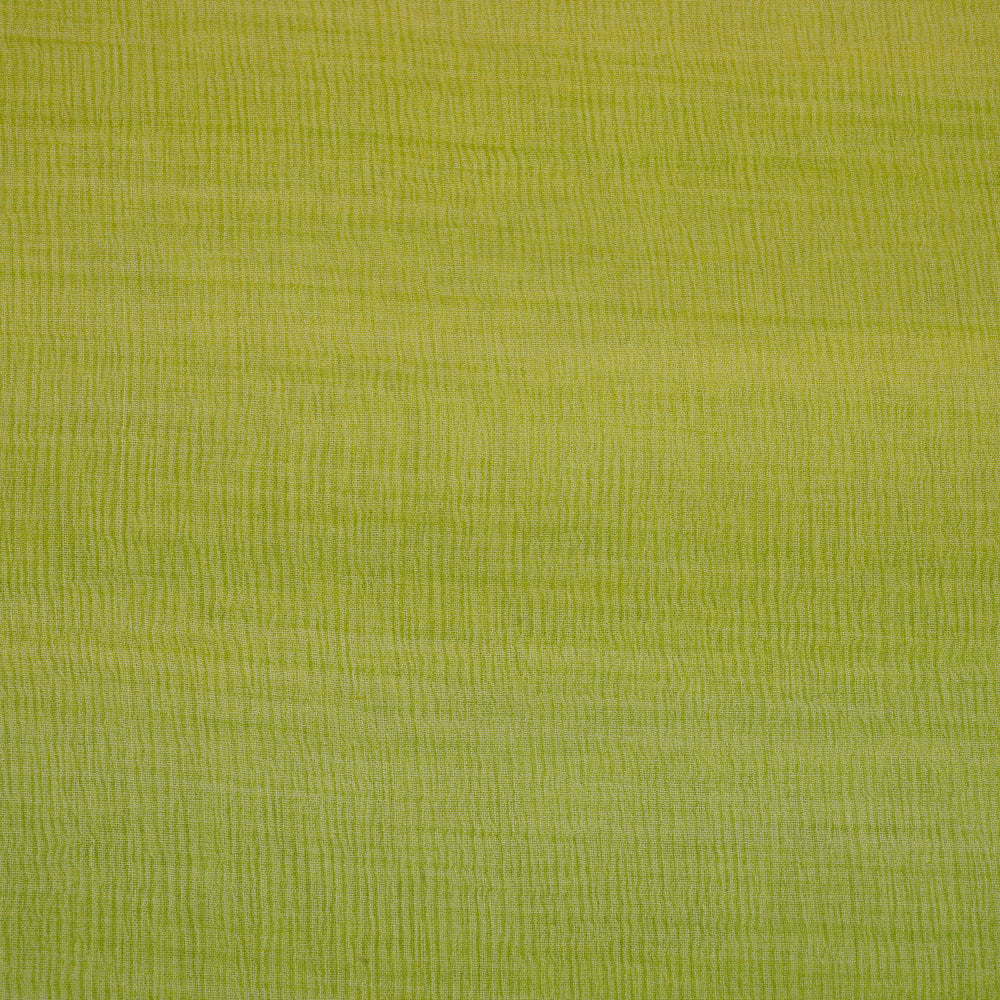 Yellow-Green Color Chiffon Silk Fabric