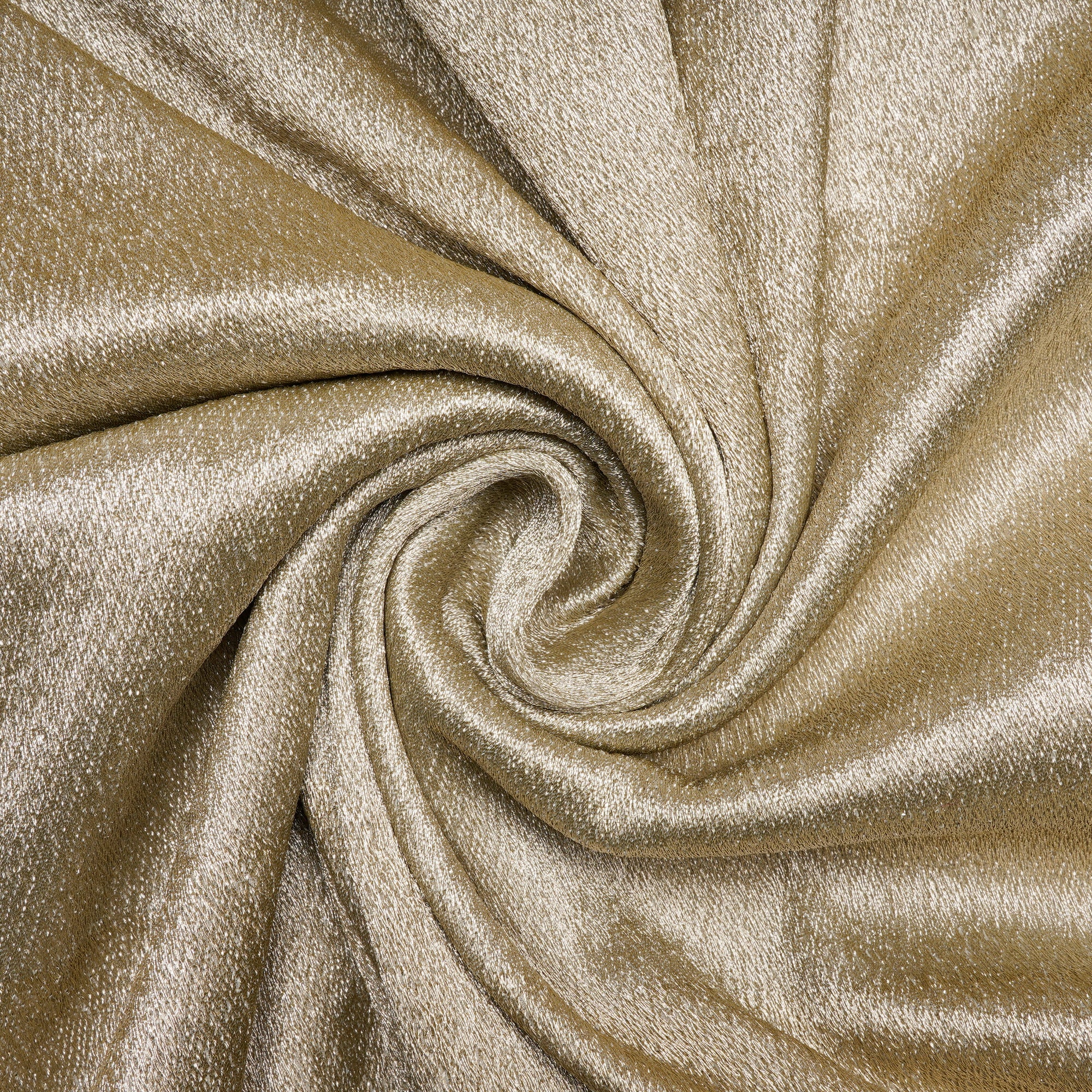 Golden Color Embroidered Viscose Georgette Fabric