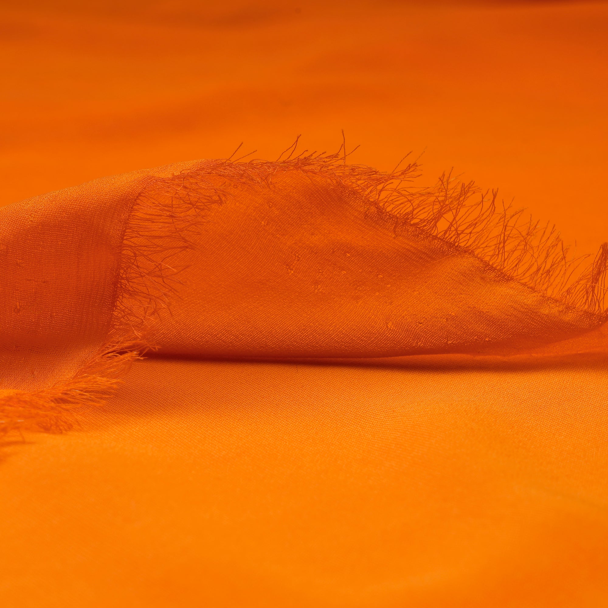 Orange-Brown Color Printed Poly Georgette Fabric