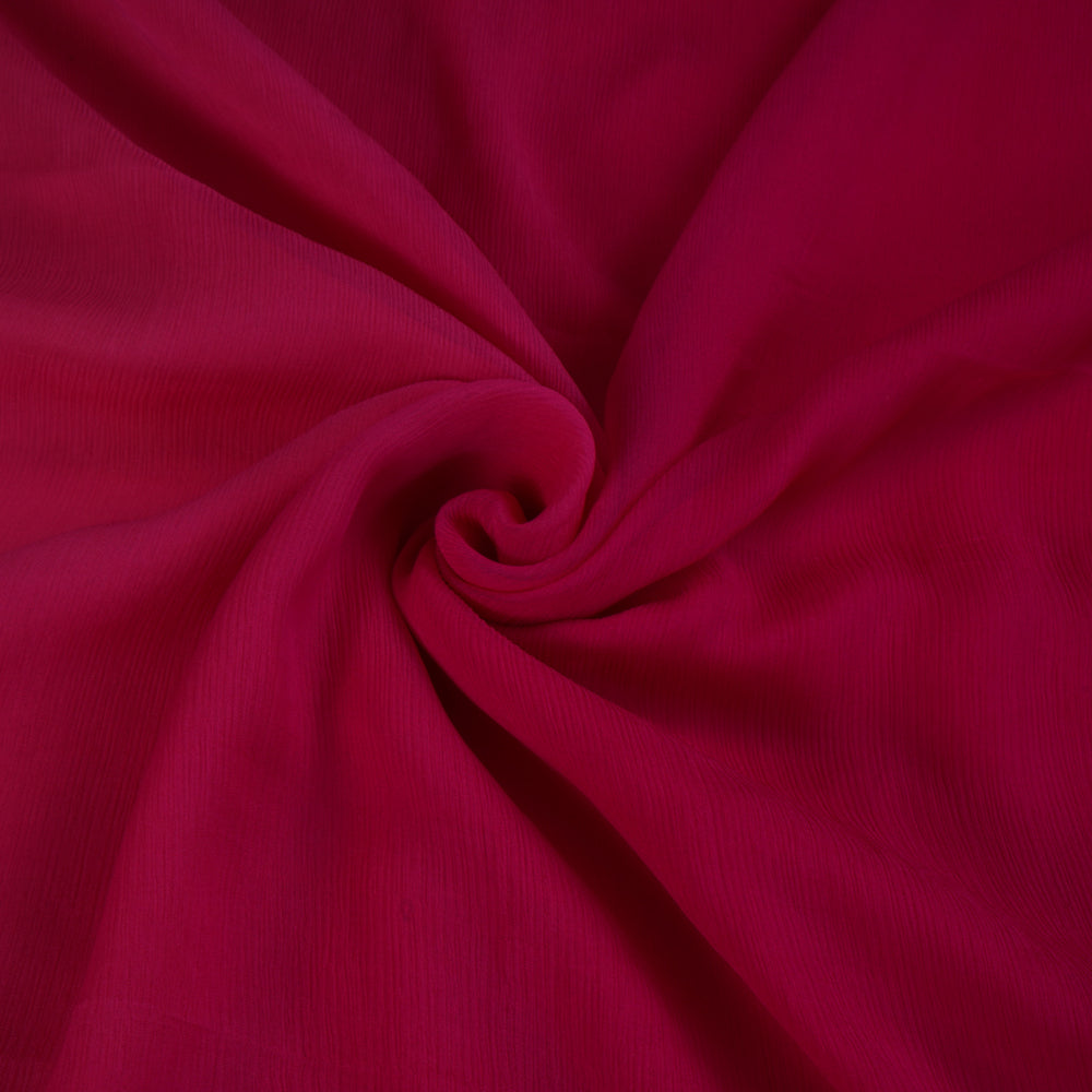 Pink Color Ombre Dyed Chiffon Silk Fabric