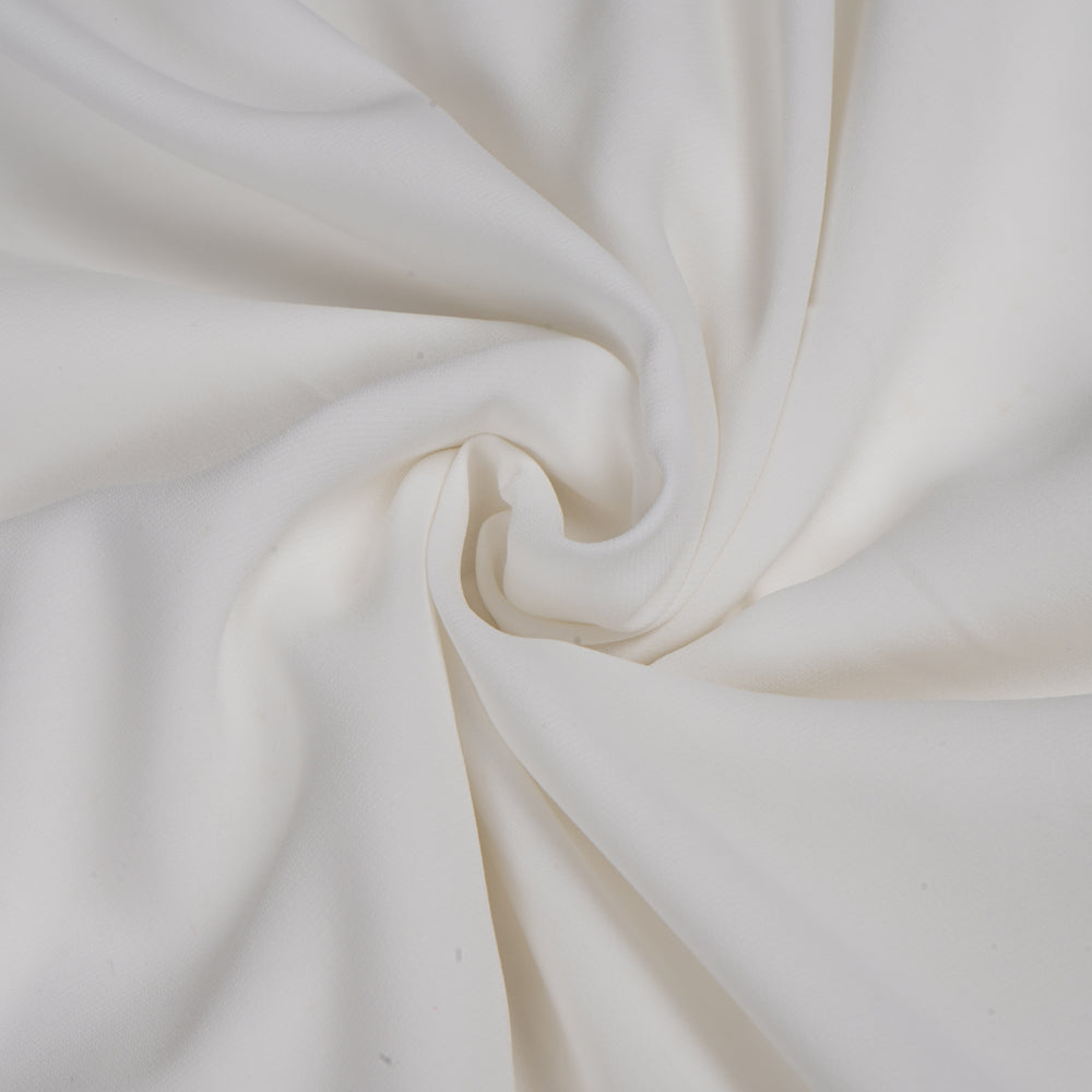 White Color Polyester Double Georgette Fabric
