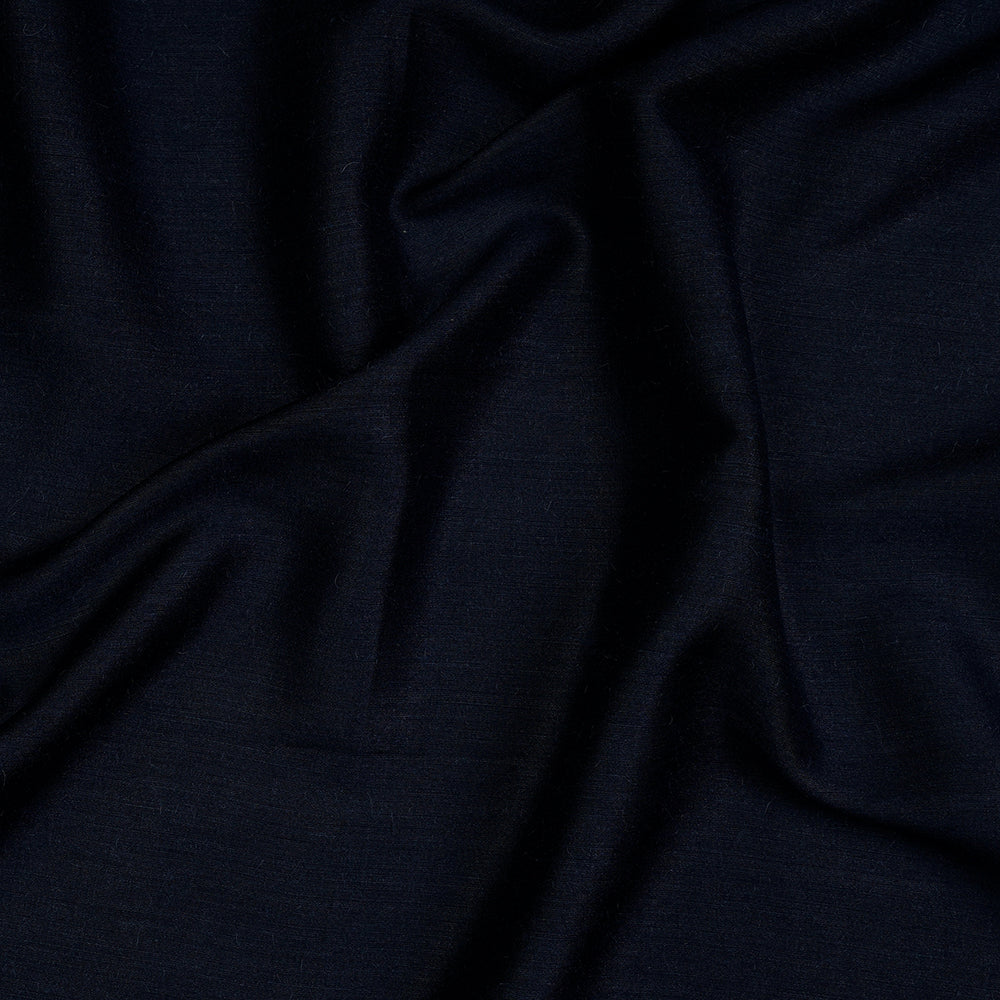 Navy Blue Color Muga Georgette Silk Fabric