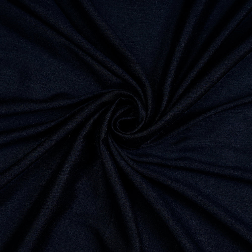 Navy Blue Color Muga Georgette Silk Fabric