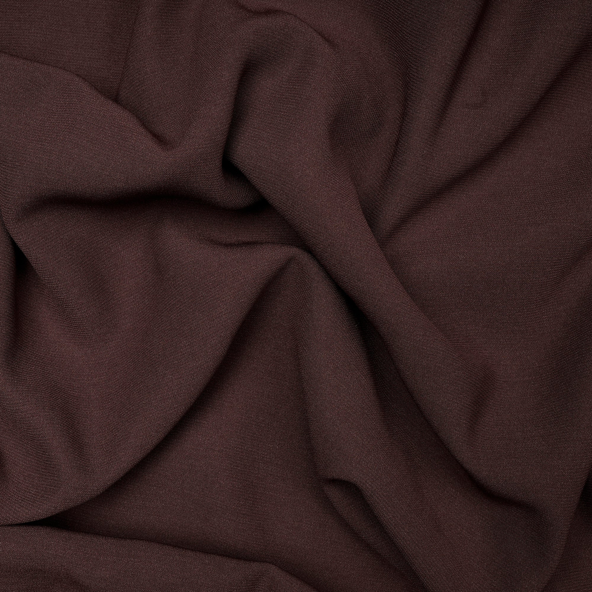 Brown Mill Dyed Twill Georgette Fabric