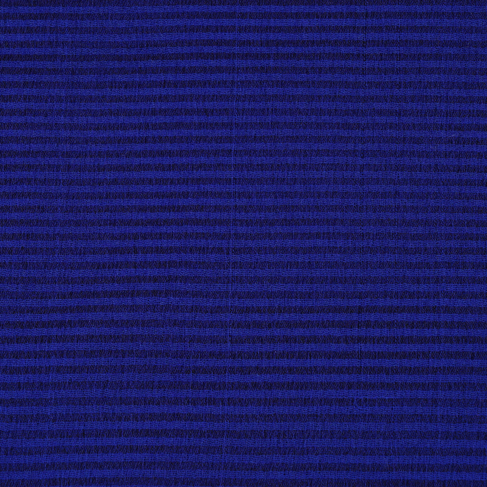 Blue Color Striped Chiffon Silk Fabric