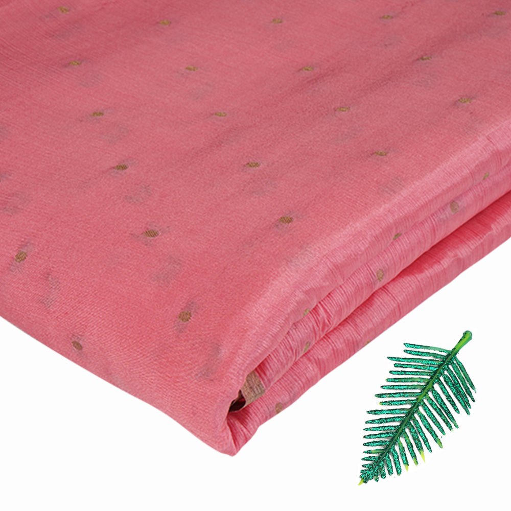 Pink Color Chiffon Jacquard Fabric