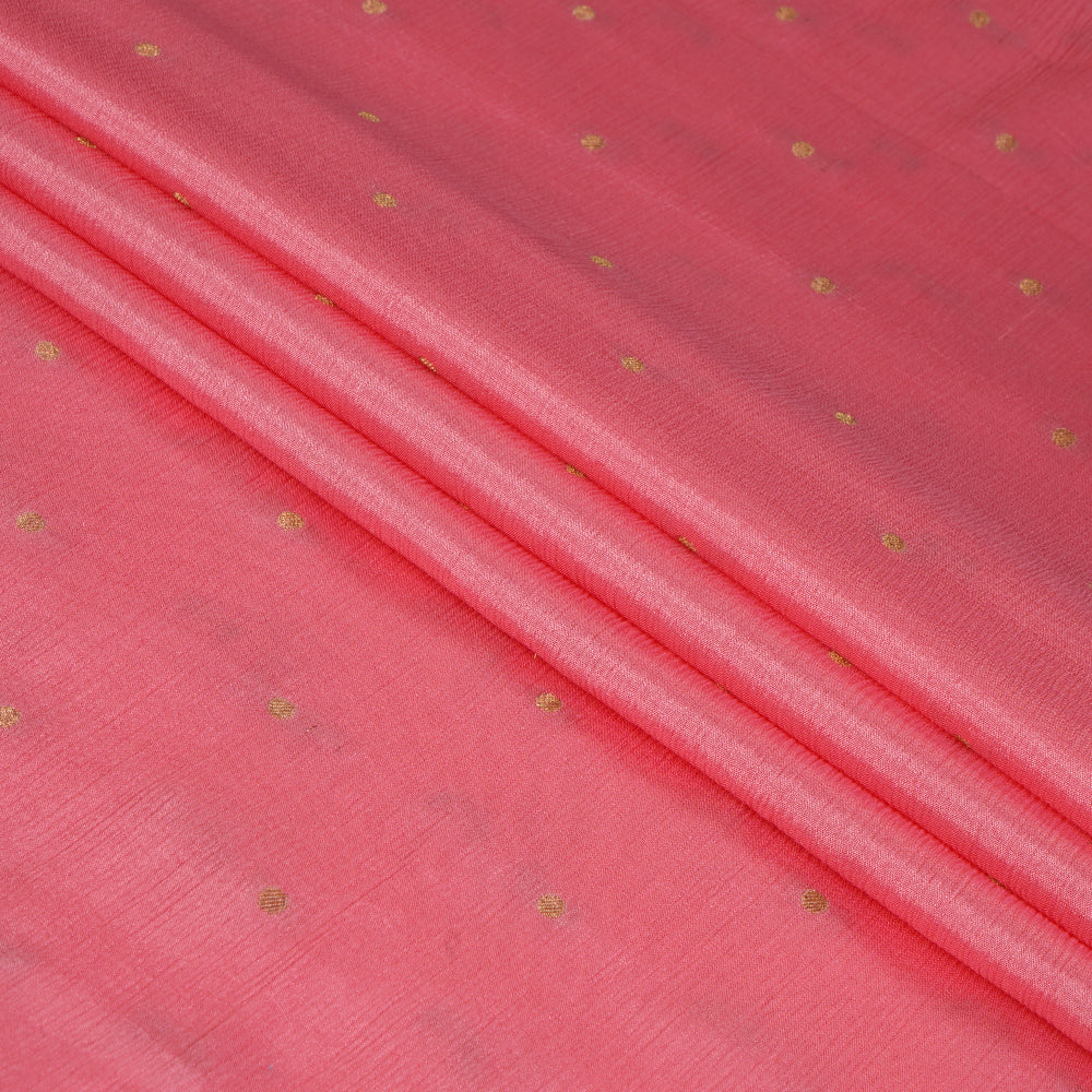 Pink Color Chiffon Jacquard Fabric