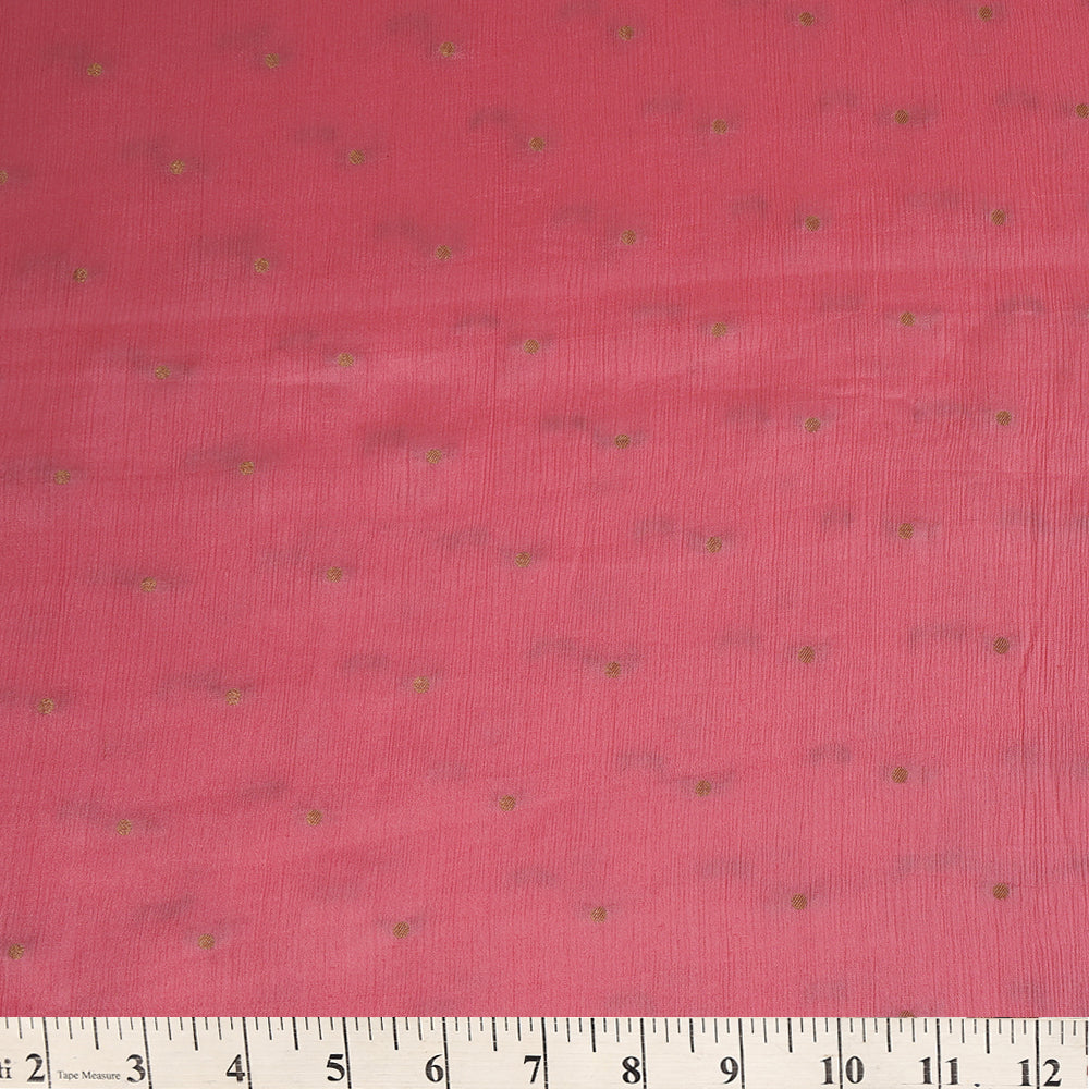 Pink Color Chiffon Jacquard Fabric