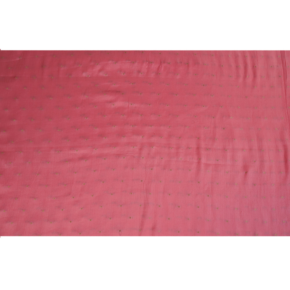 Pink Color Chiffon Jacquard Fabric