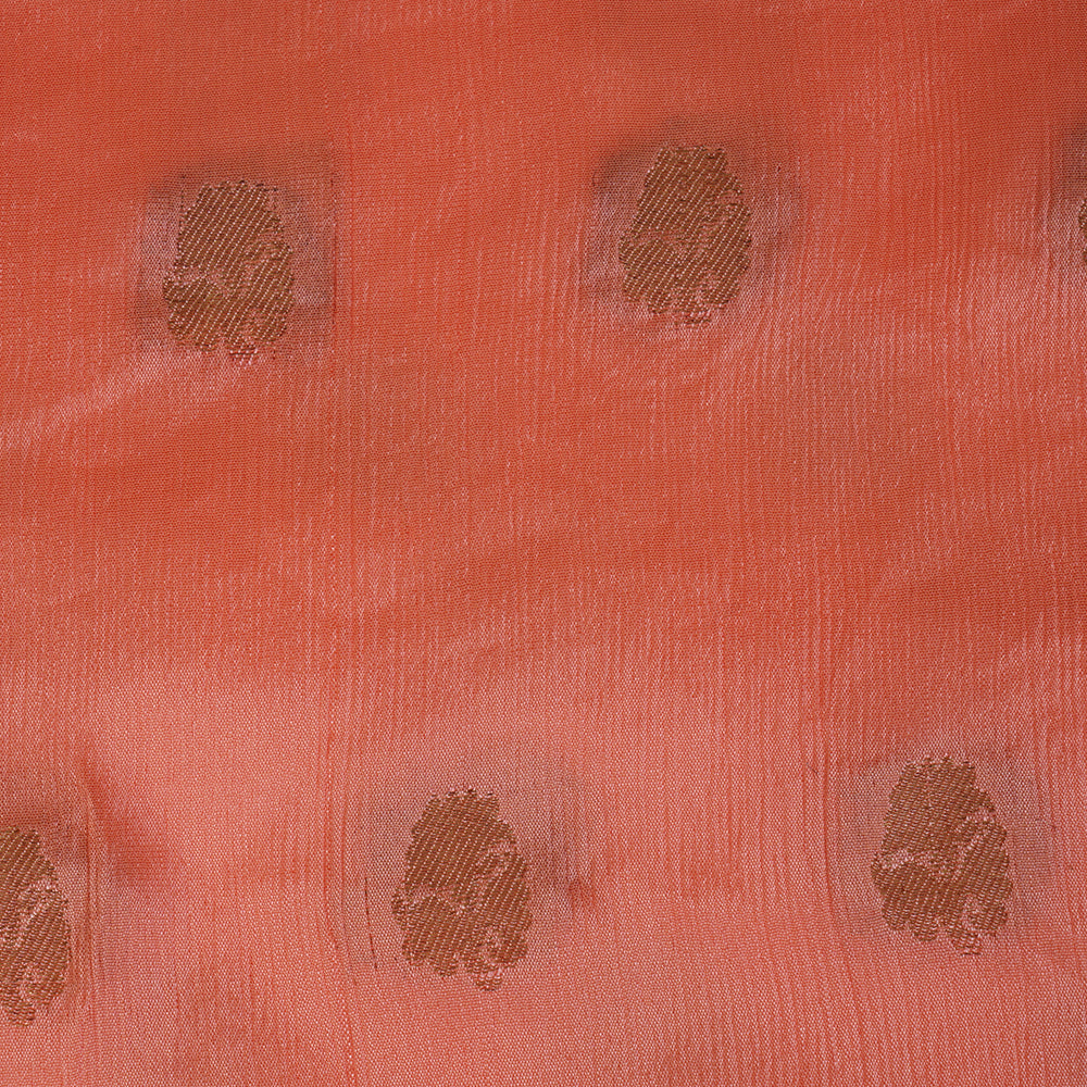 Peach Color Chiffon Jacquard Fabric