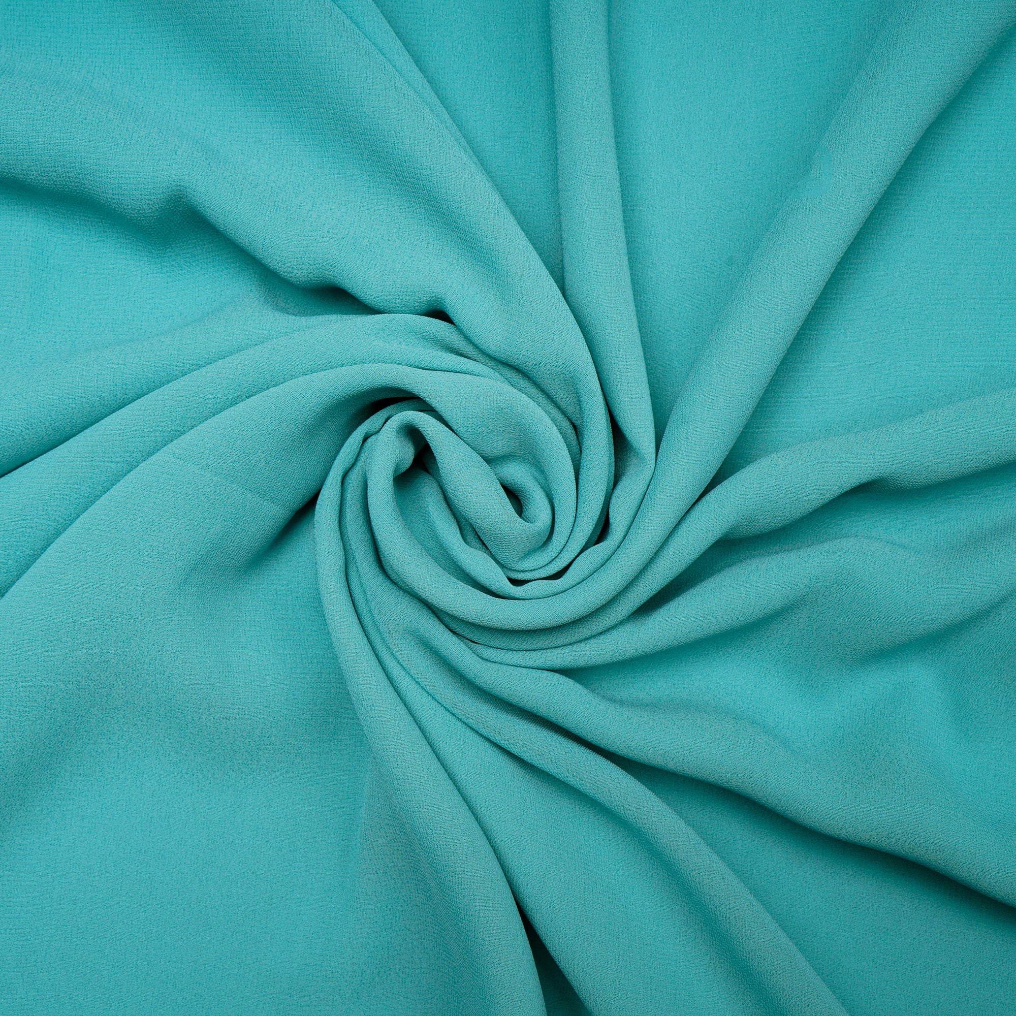 Greeny Blue Mill Dyed Plain Georgette Fabric