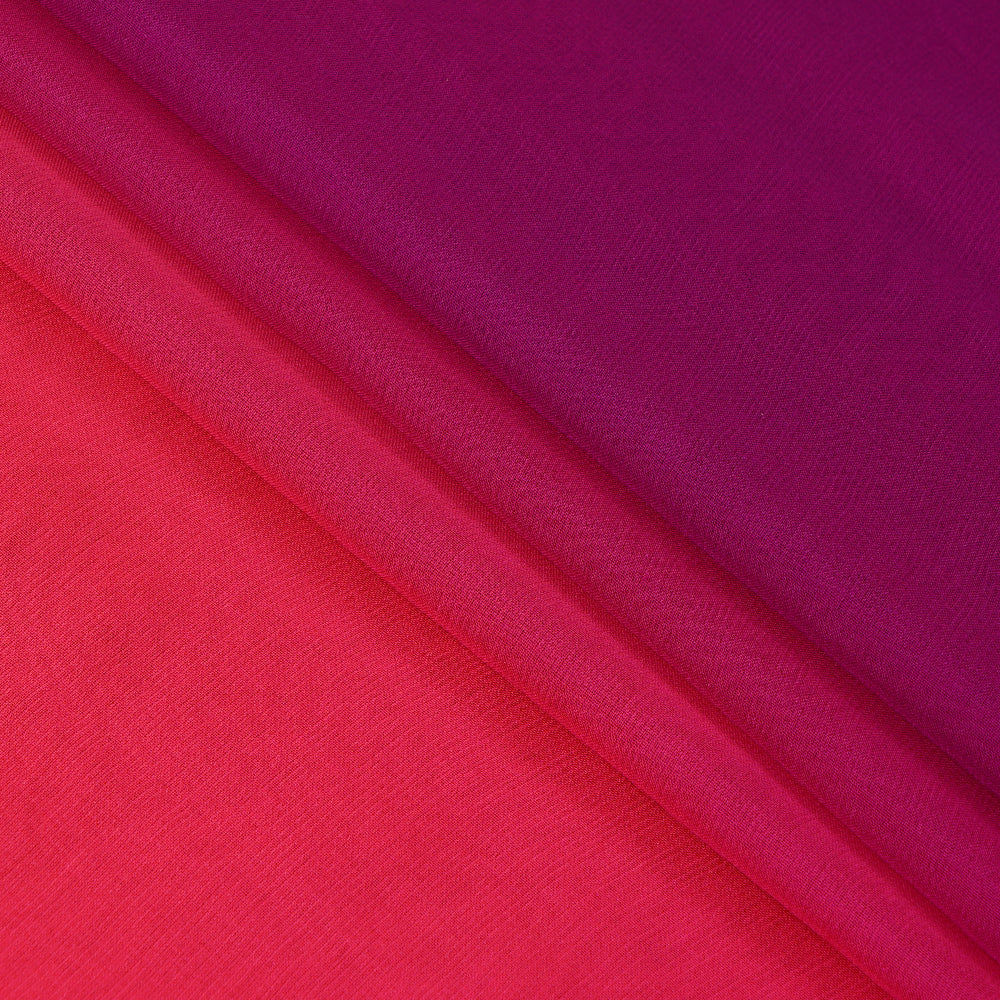 Multi Color Ombre Dyed Chiffon Silk Fabric