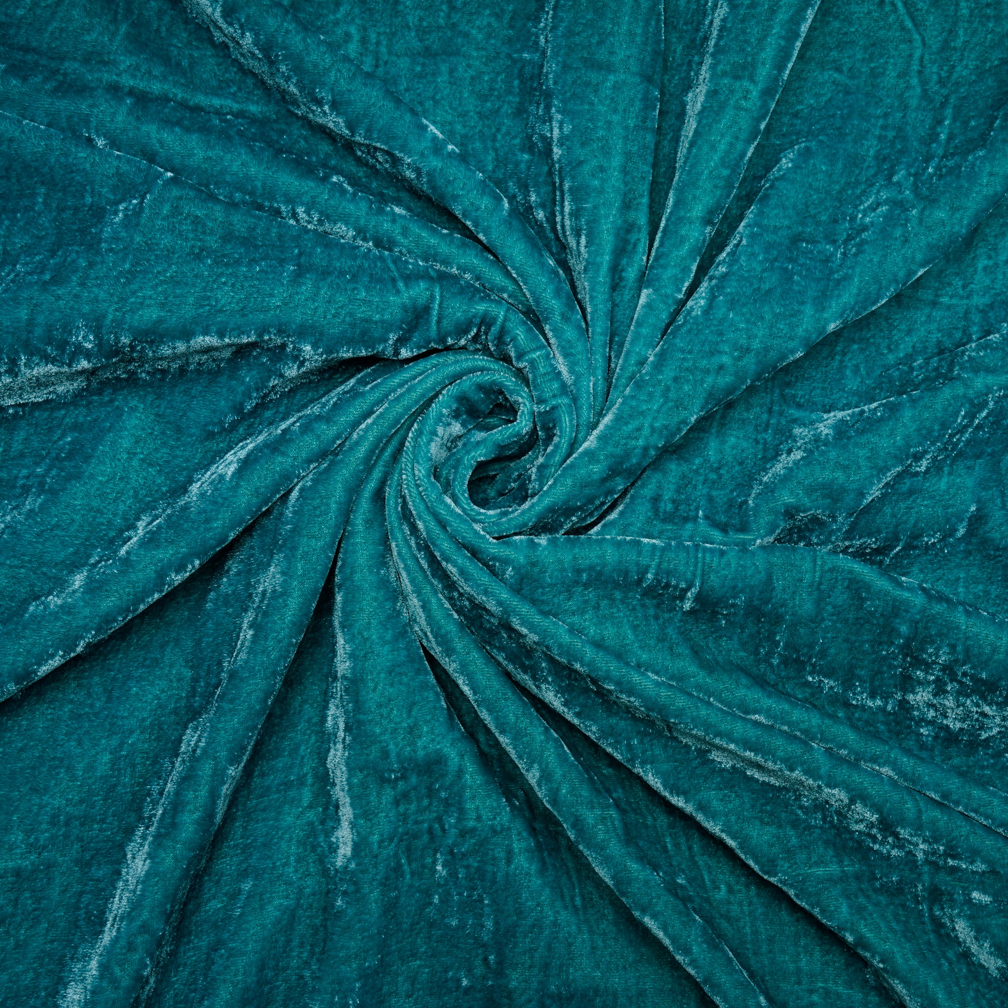 Rama Green Piece Dyed Silk Velvet Fabric