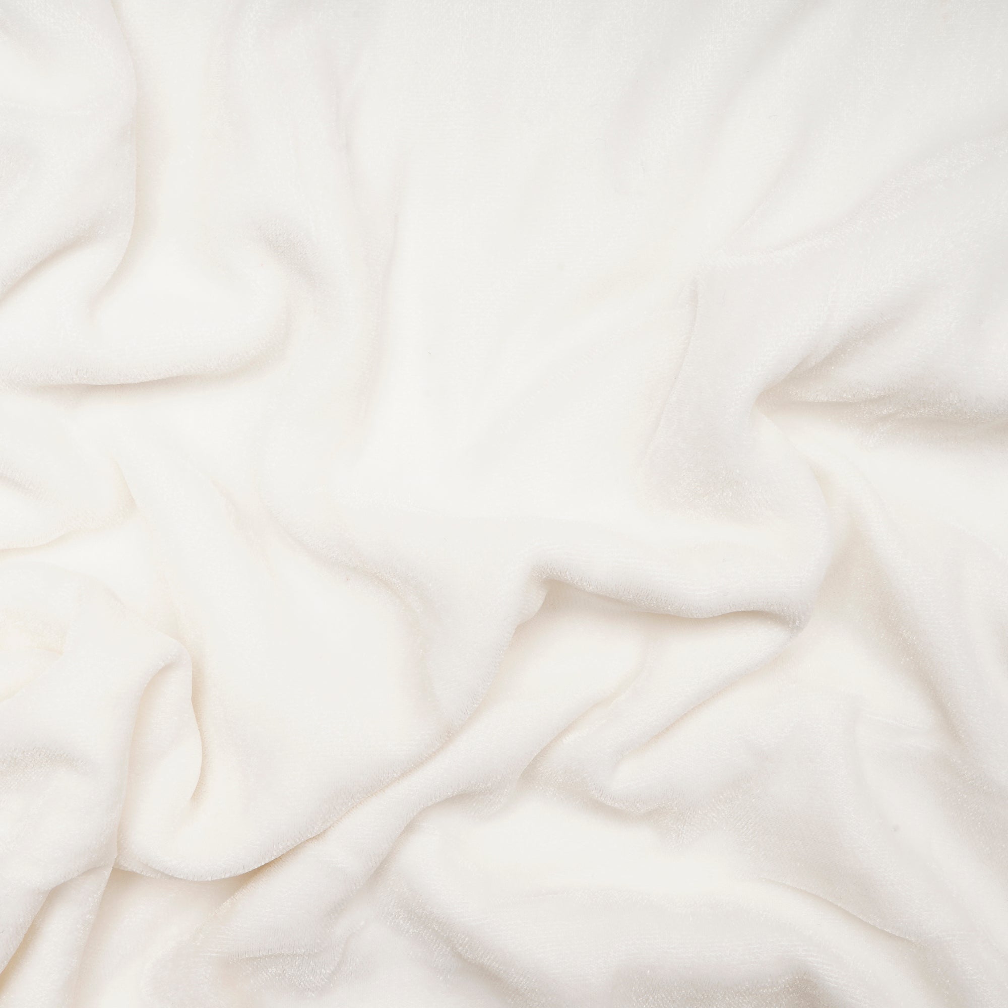 White Color Polyester Micro Velvet Fabric