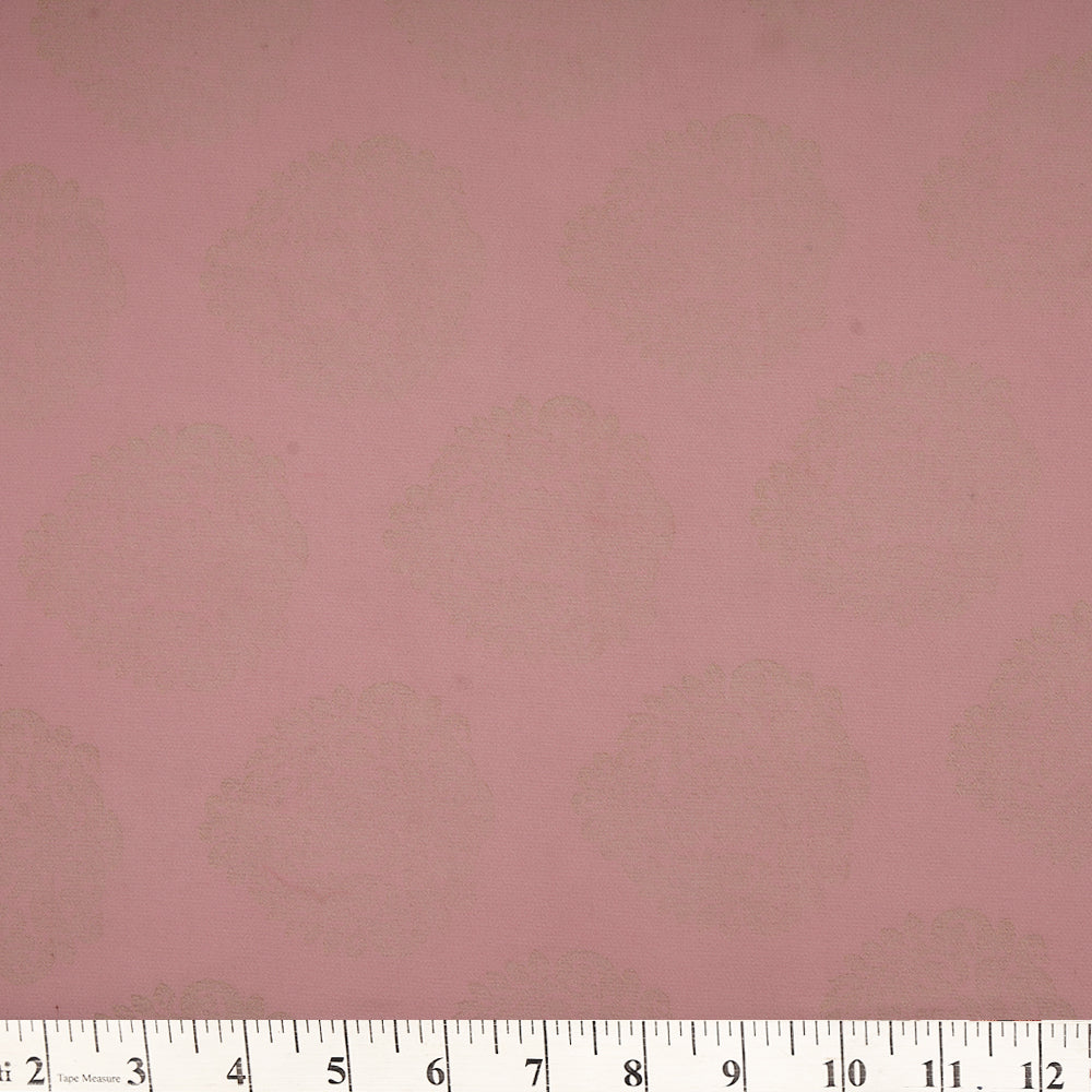 Pink Color Foil Printed Georgette Silk Fabric