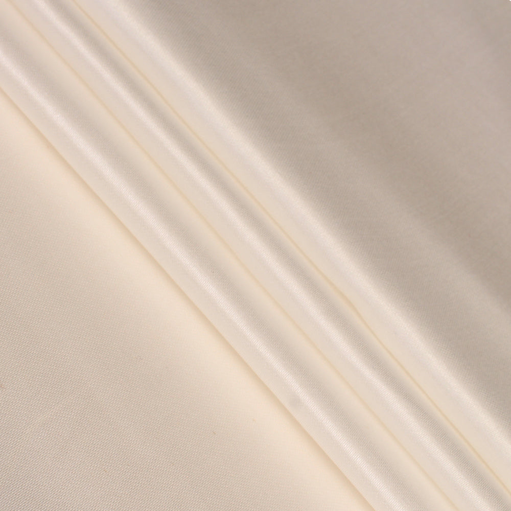 White Color Cotton Silk Satin Fabric
