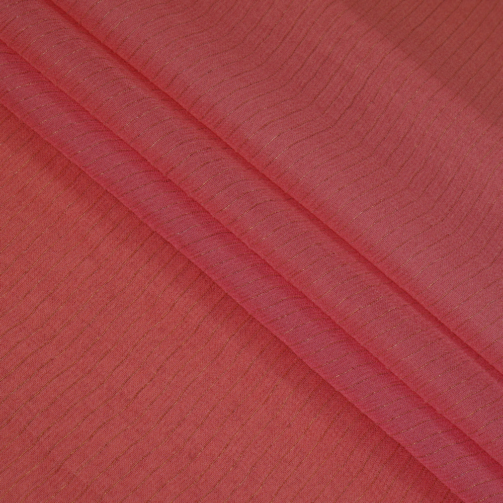 Multi Color Ombre Dyed Georgette Silk Fabric with Zari Strips