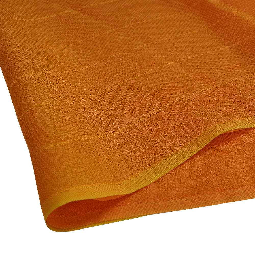 Yellow-Orange Color Ombre Dyed Georgette Dobby Fabric
