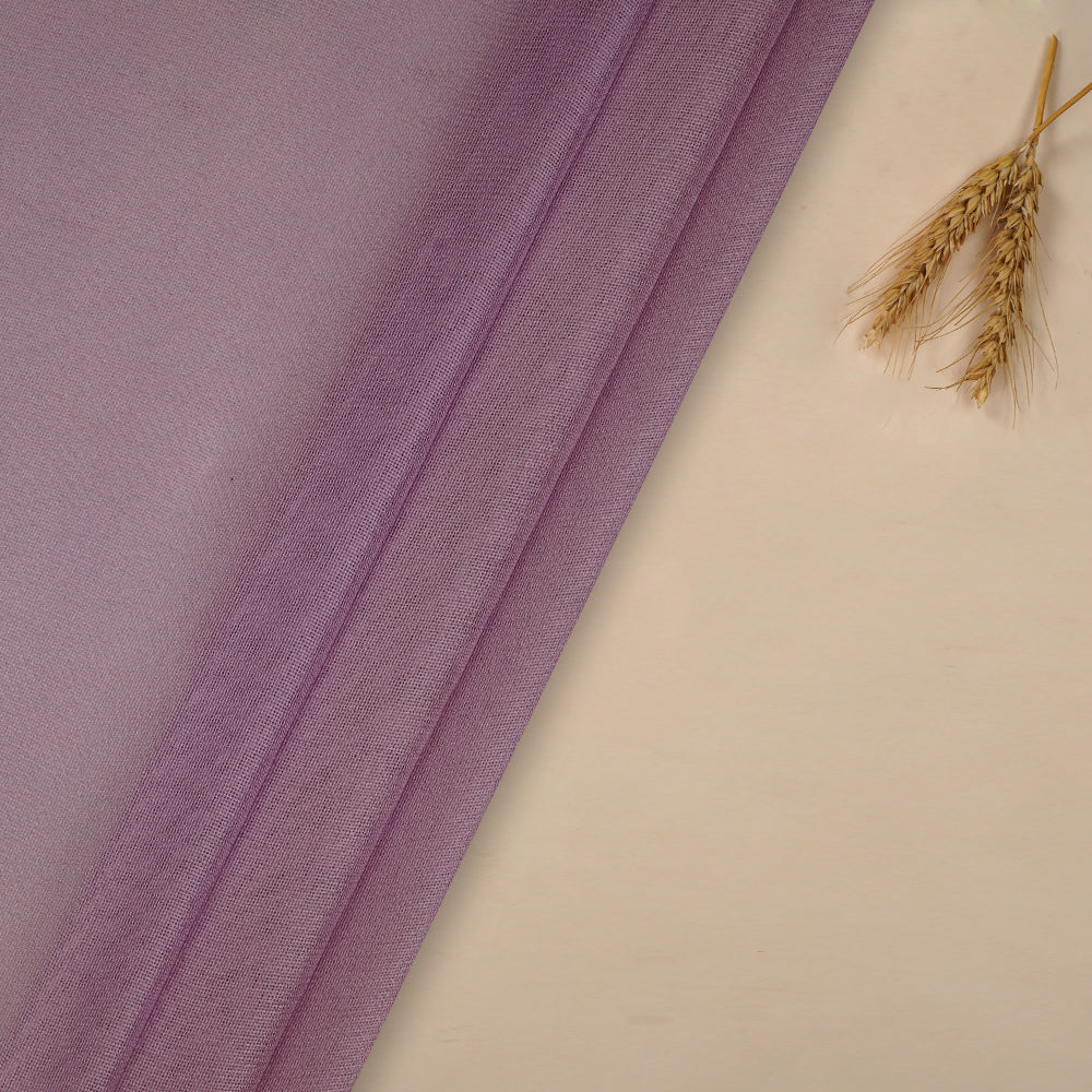 Lavender Color Ombre Dyed Georgette Mesh Silk Fabric
