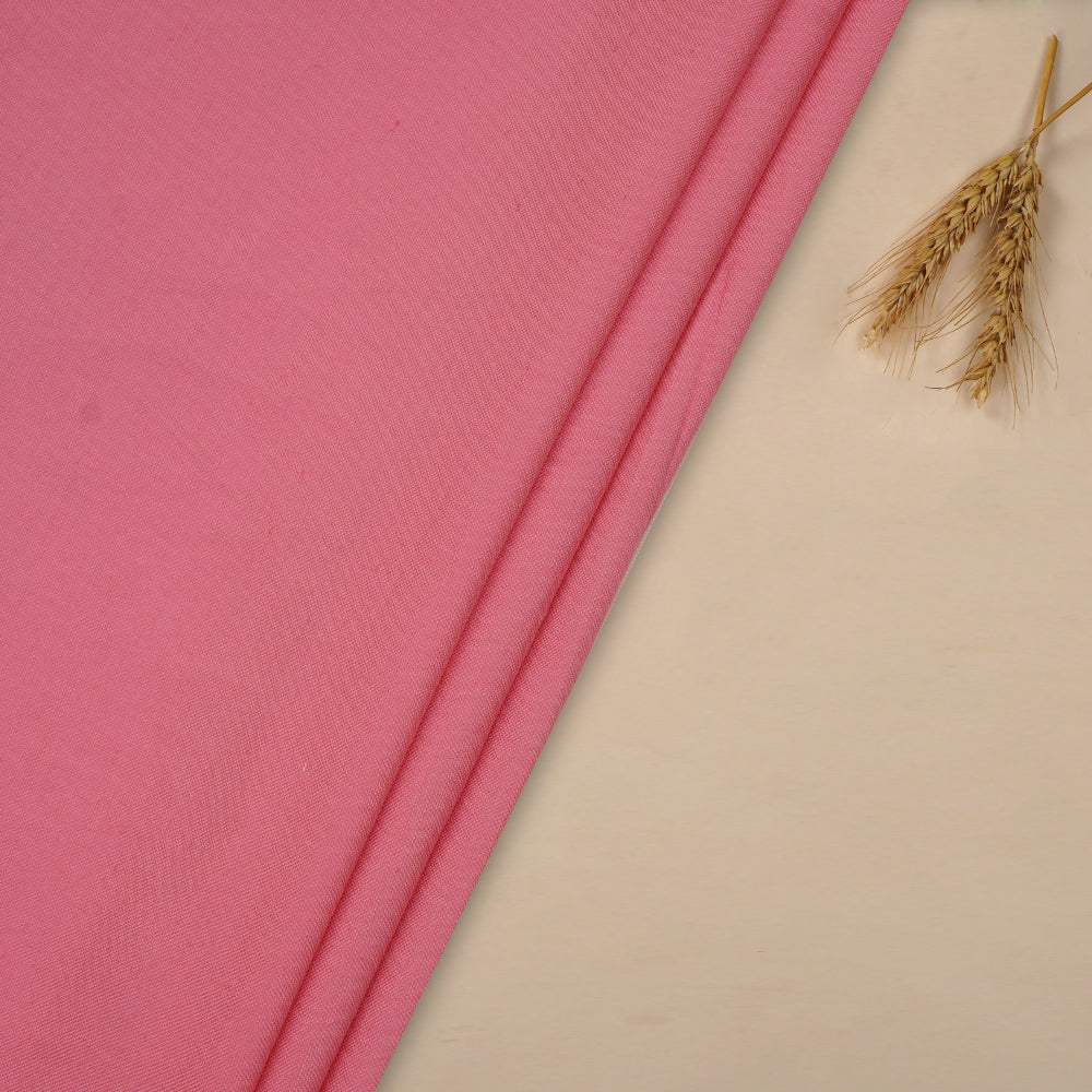 Pink Color Viscose Linen Fabric