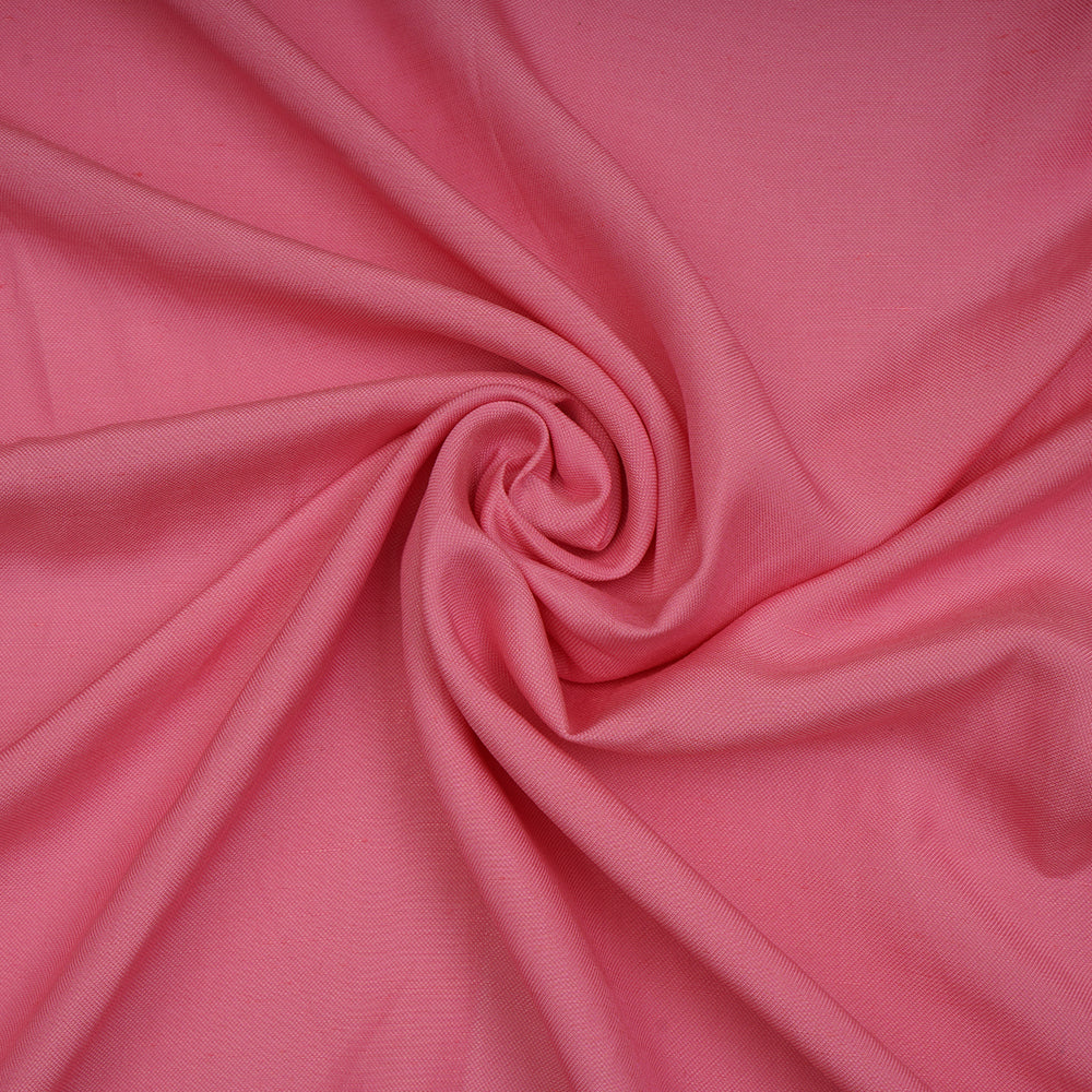 Pink Color Viscose Linen Fabric