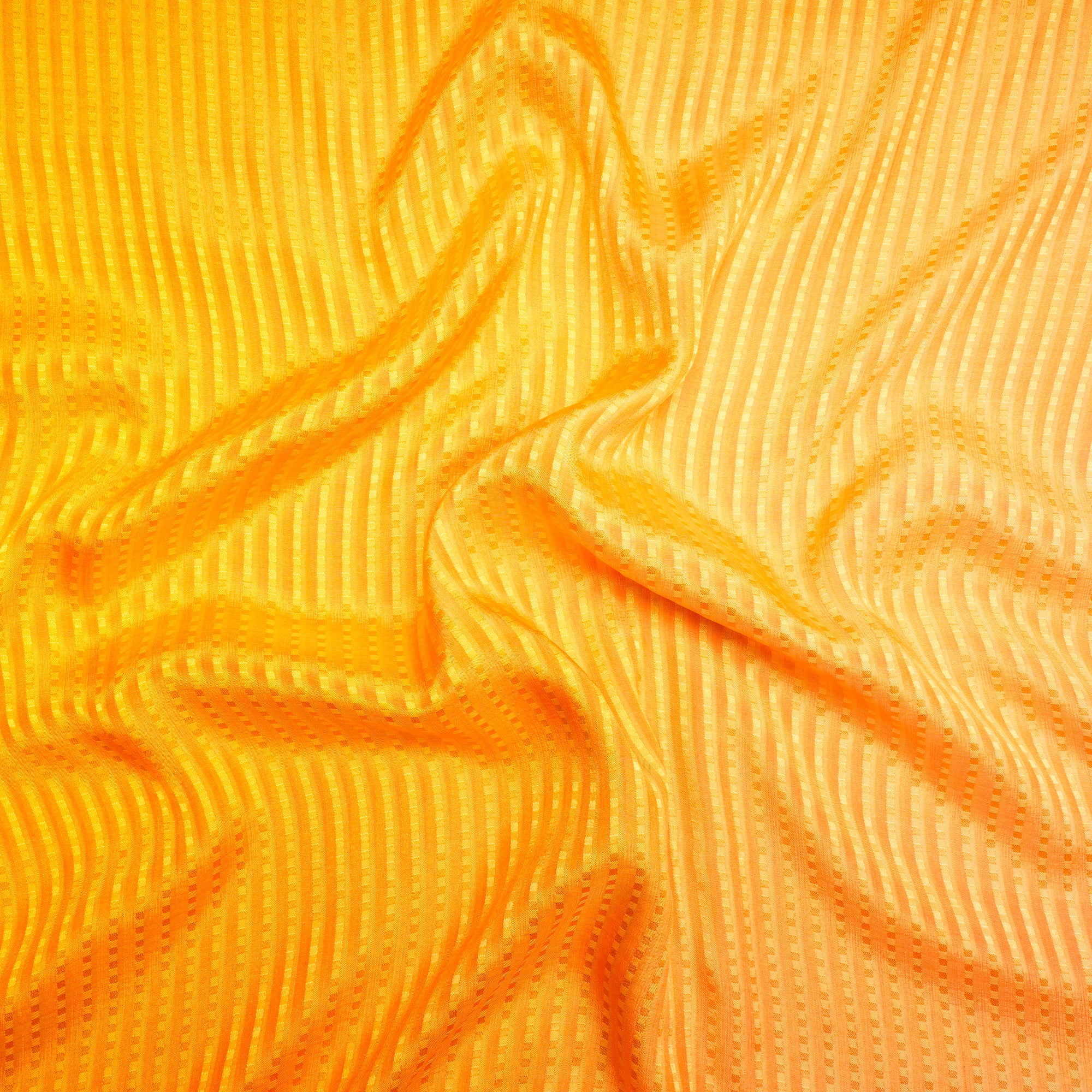 Orange Color Ombre Dyed Georgette Dobby Fabric
