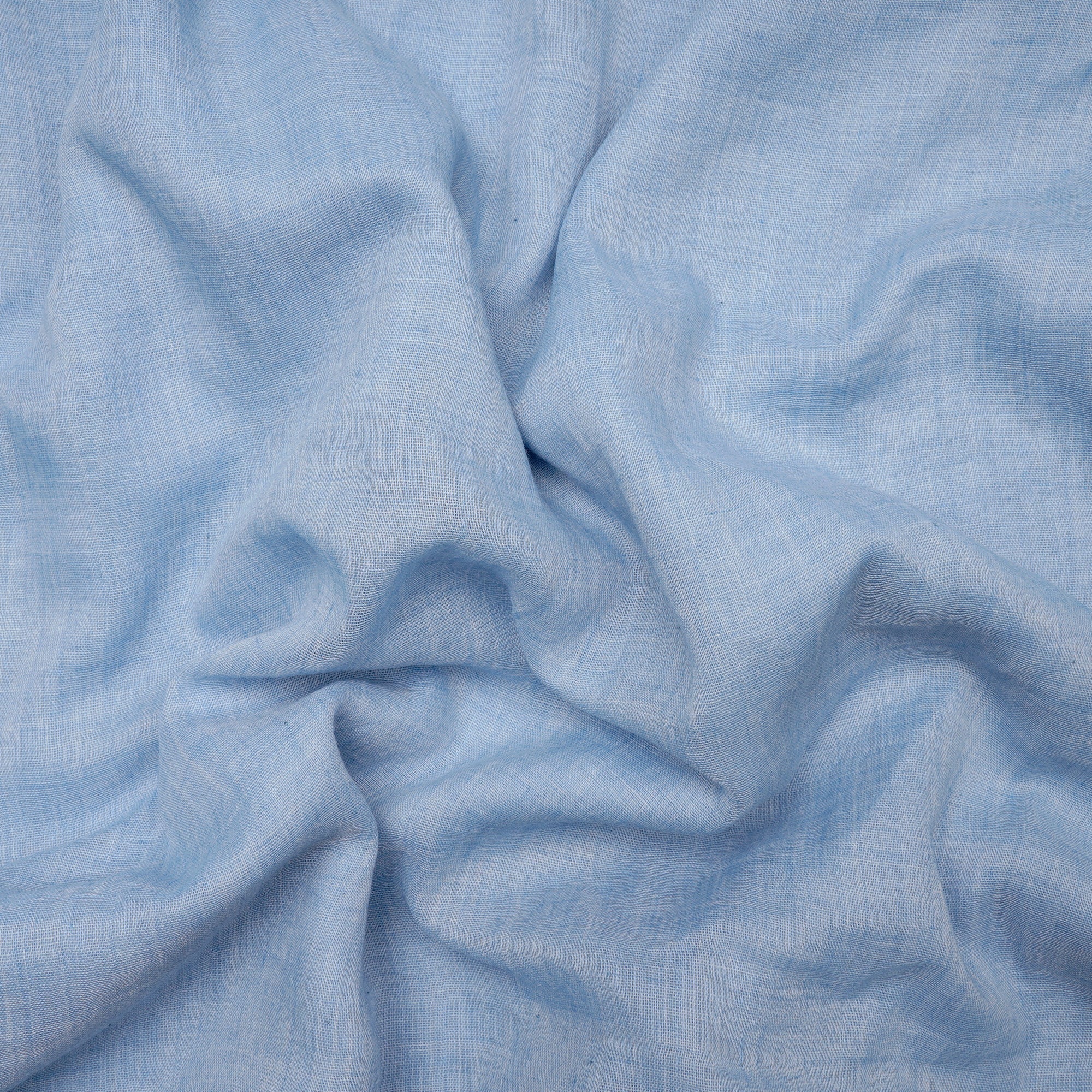 Ice Blue Cheese Cotton Chambray Fabric