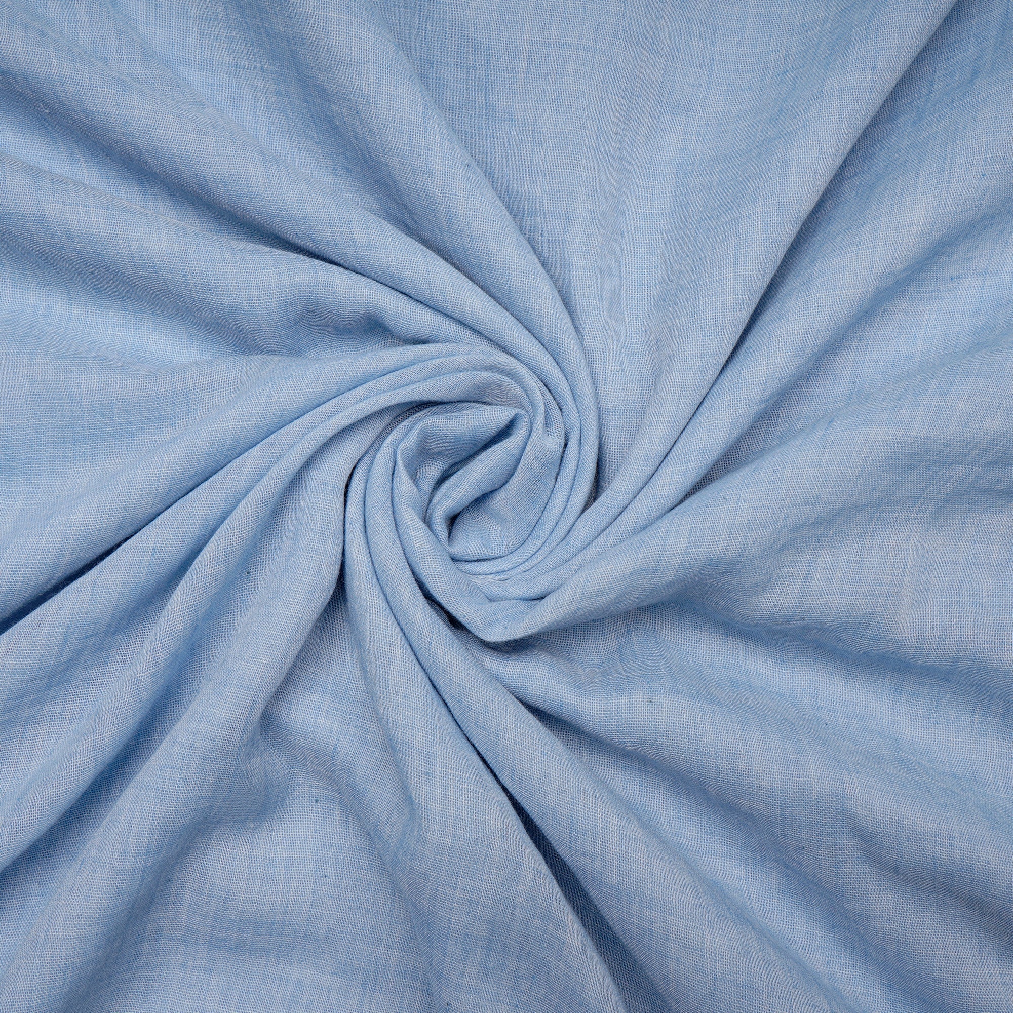 Ice Blue Cheese Cotton Chambray Fabric