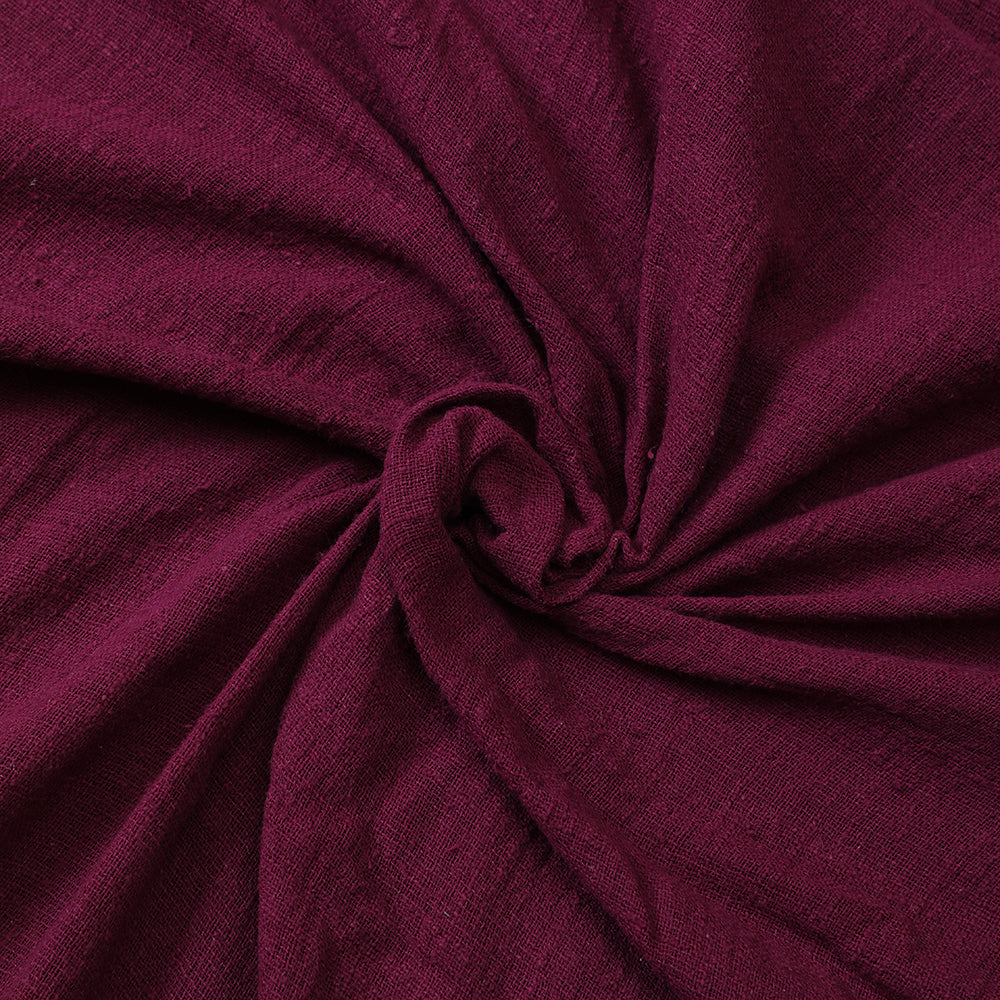 Purple Color Cotton Viscose Slub Fabric