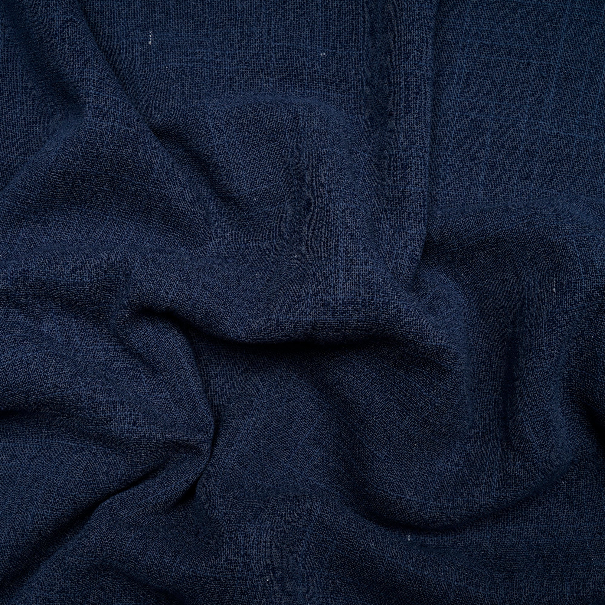 Nvay Blue Mill Dyed Cotton Matka Slub Fabric