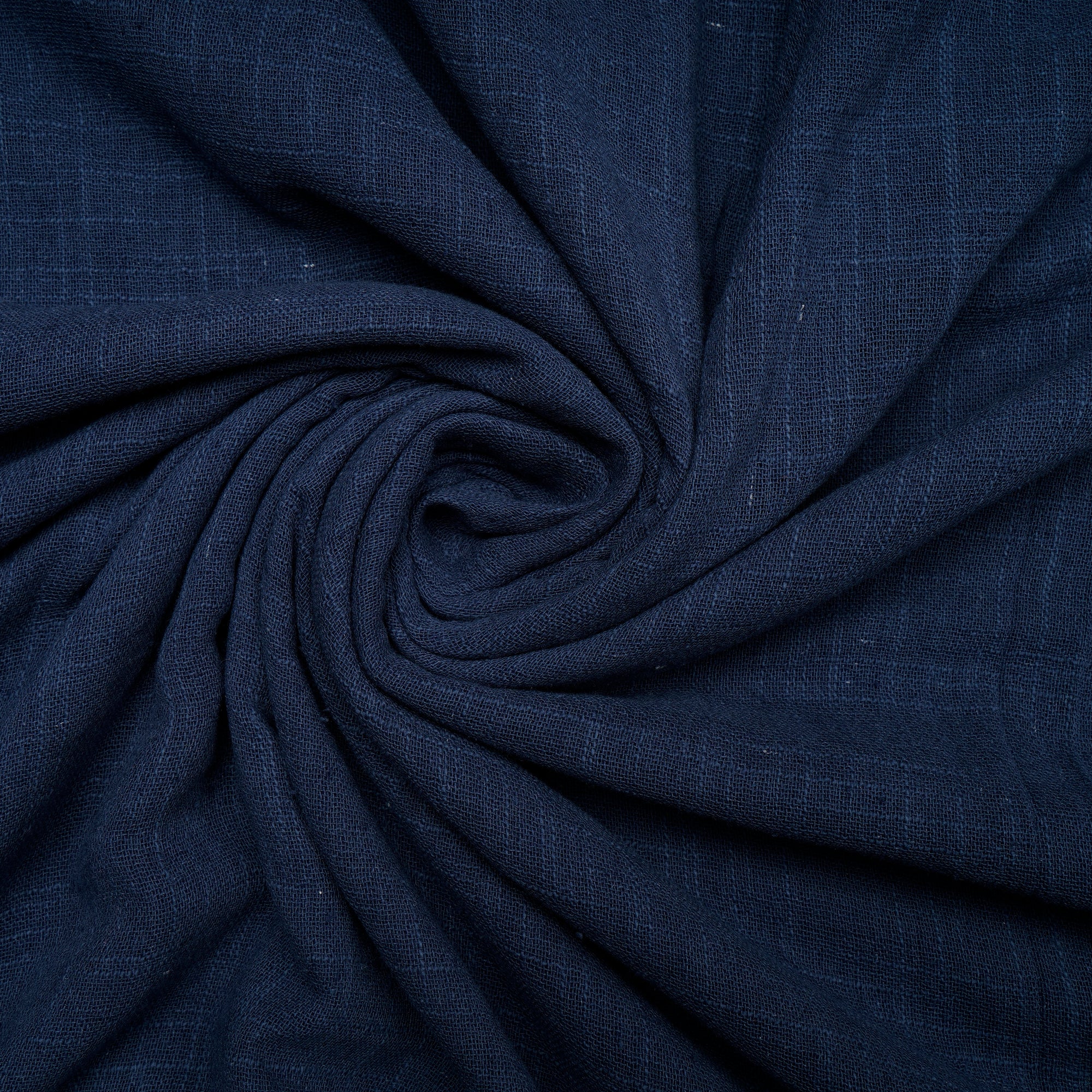 Nvay Blue Mill Dyed Cotton Matka Slub Fabric
