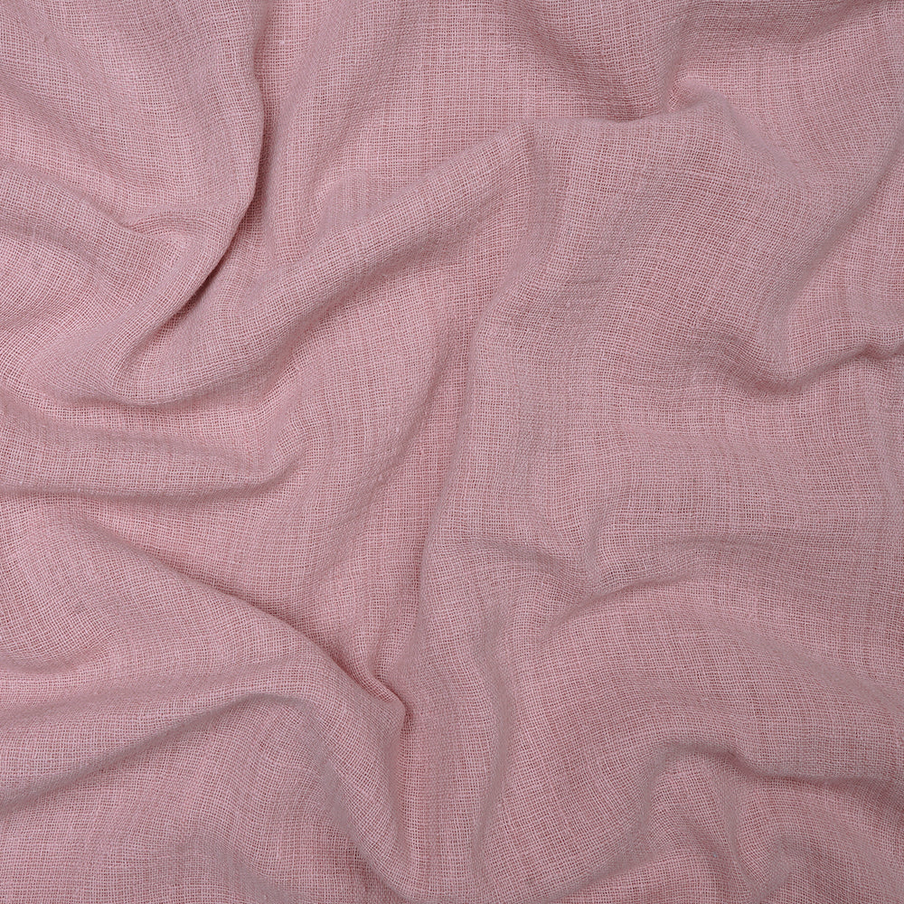 Carnation Pink Color Mill Dyed Cotton Viscose Slub Fabric