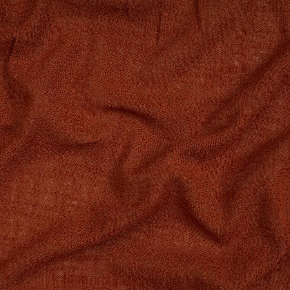Brown Color Mill Dyed Cotton Viscose Slub Fabric