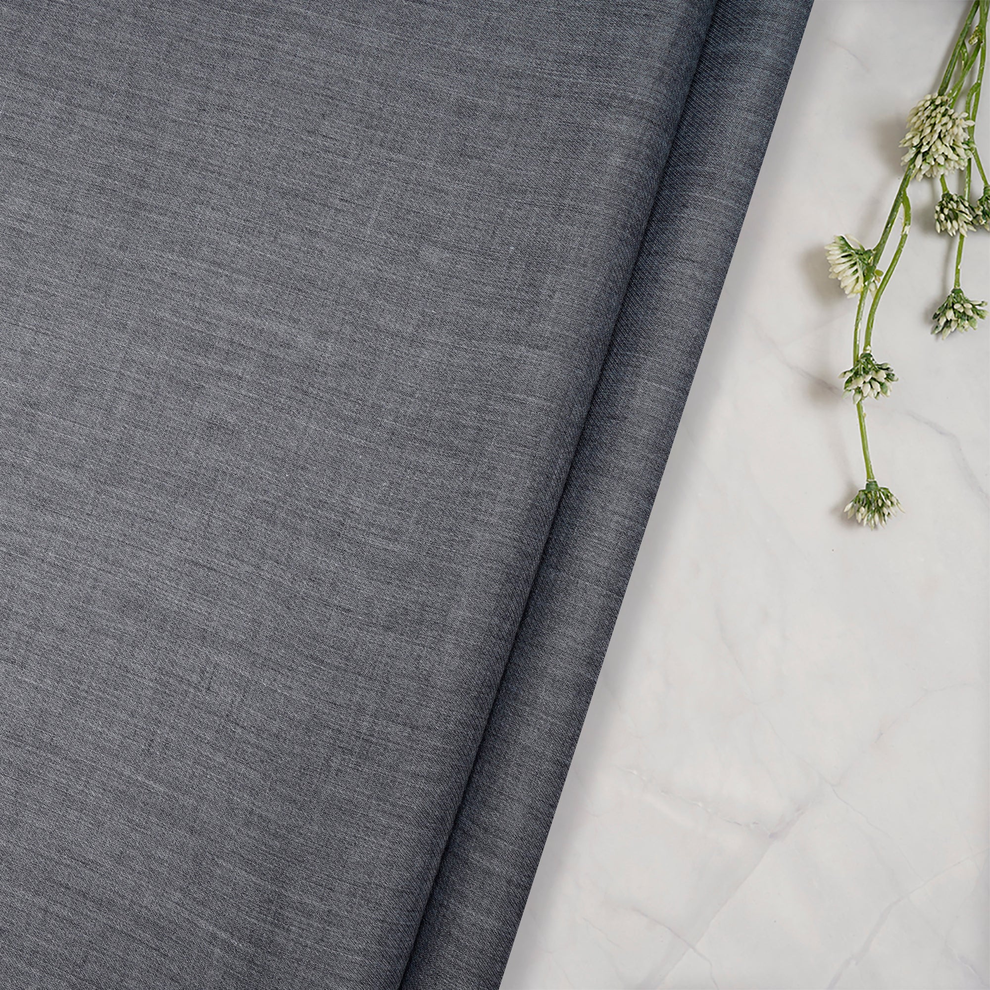 Grey Color Poly Cotton Fabric