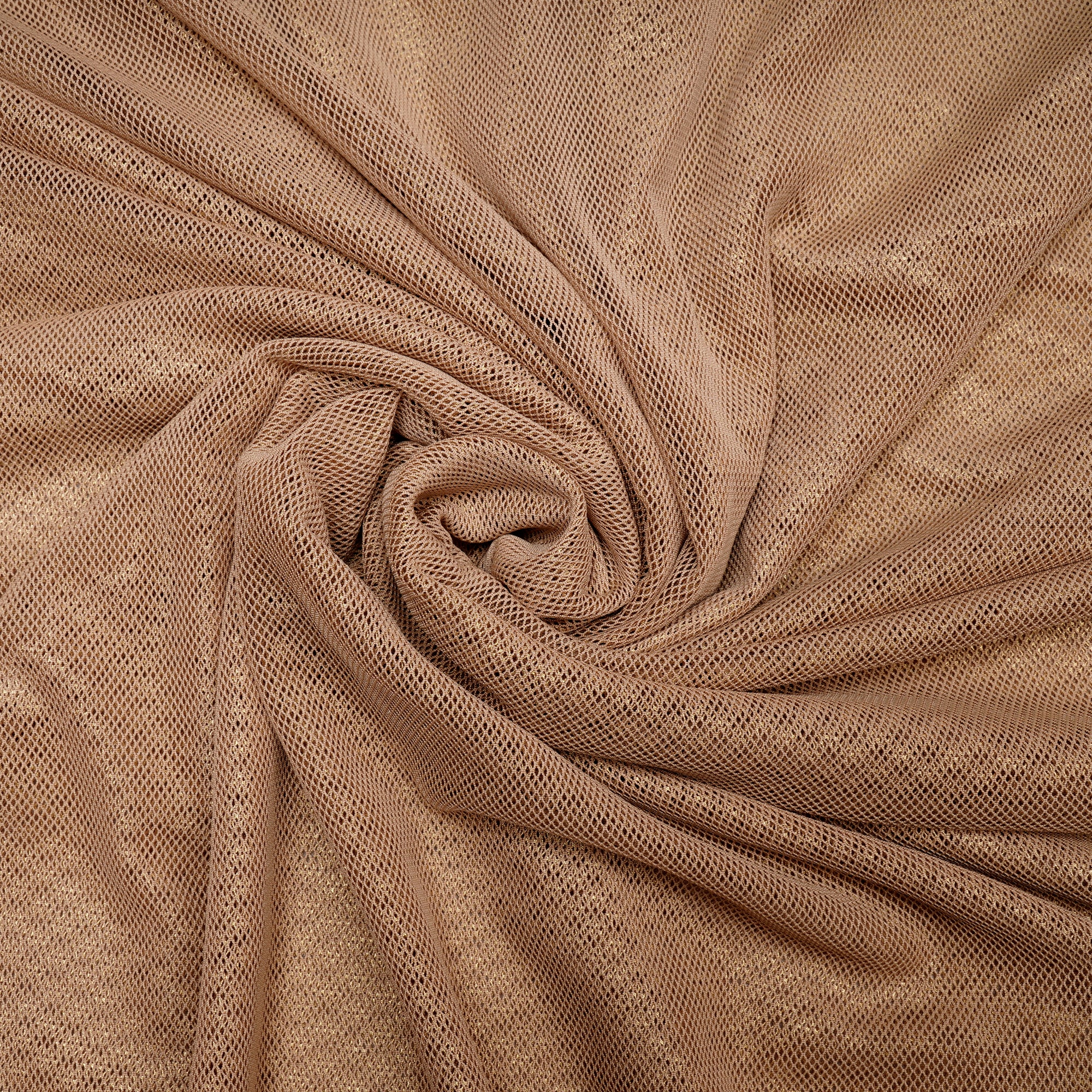 Golden Color Fancy Nylon Net Fabric