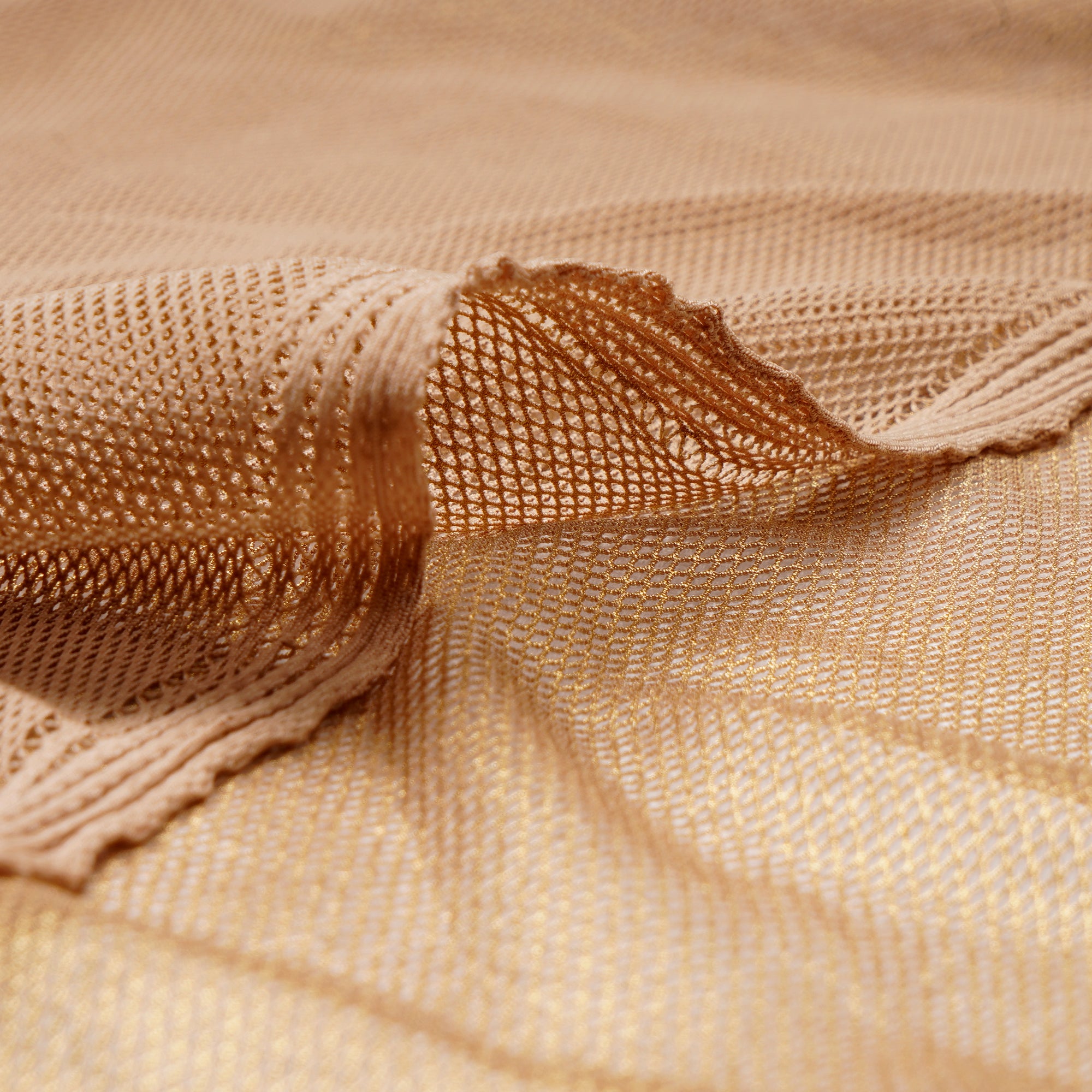 Golden Color Fancy Nylon Net Fabric