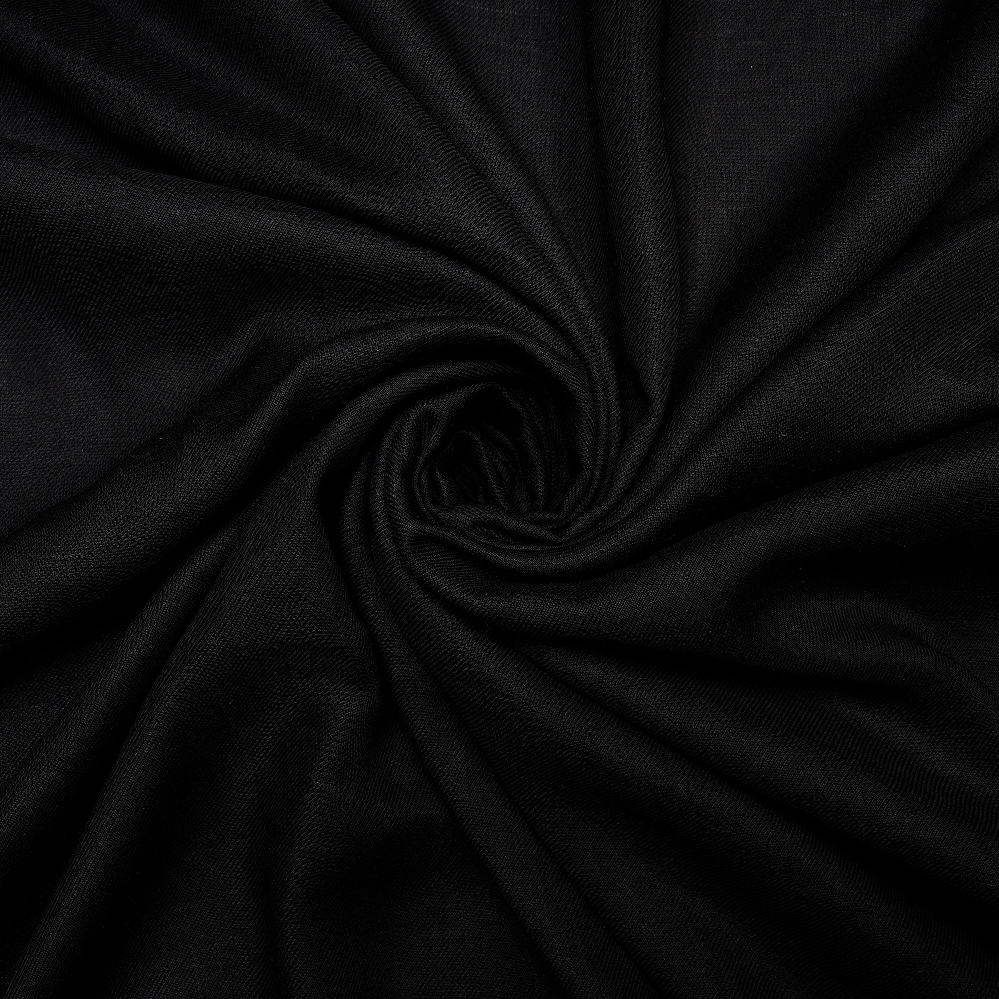 Black Color Linen Modal Twill Fabric